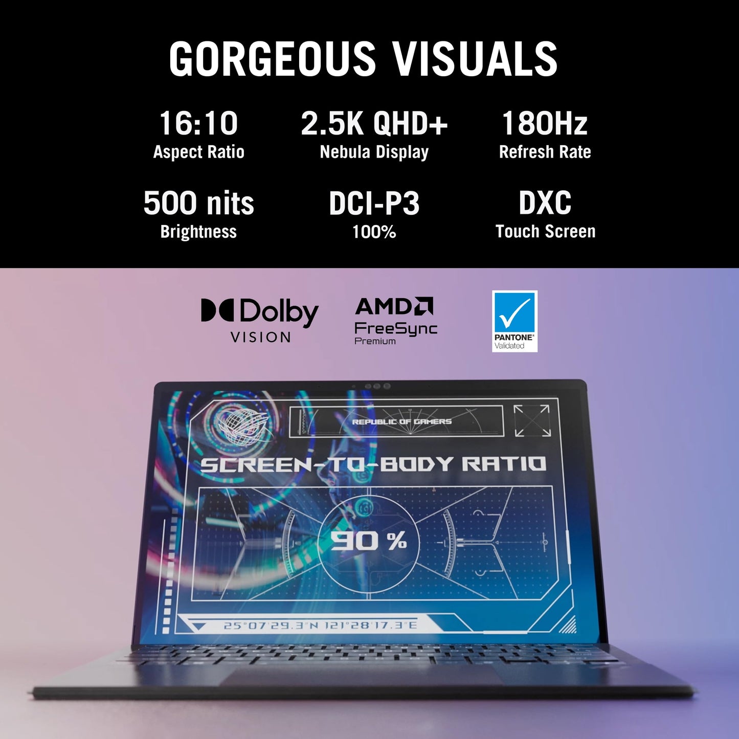ASUS ROG Flow Z13 (2025), AMD Ryzen AI MAX+ 395,AMD Radeon iGPU, 32GB/1TB, 2.5K QHD+,Touchscreen, 13.4", 34 cm,Windows 11, M365 Basic(1yr)* Office24, Off Black, 1.59 Kg, GZ302EA-RU520WS, Gaming Laptop