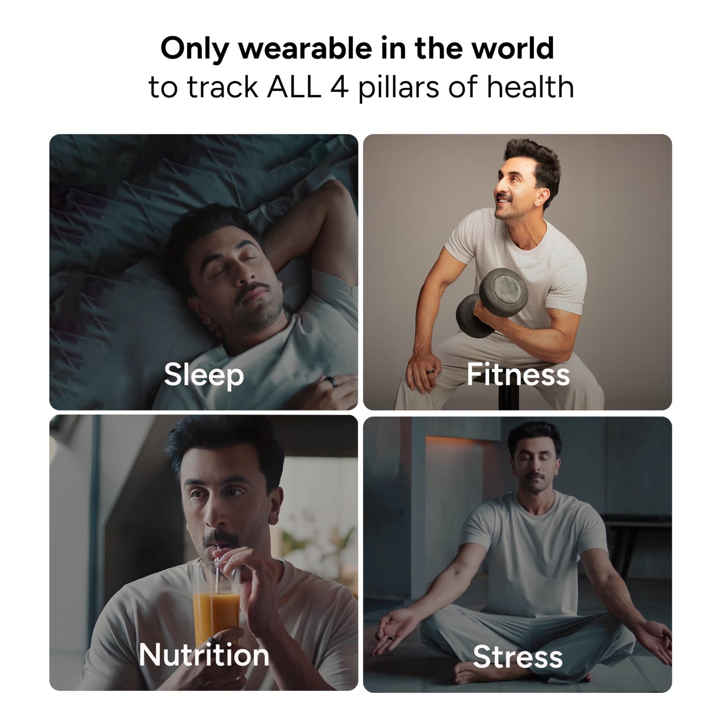 Gabit Smart Ring | Sleep, Fitness, Nutrition, Stress | Buy Sizing Kit First | AI Health Coach, 30+ Workout Modes, Recovery, HRV, Period Tracking | Smart Ring for Women & Men | Titanium, Rose Gold 11