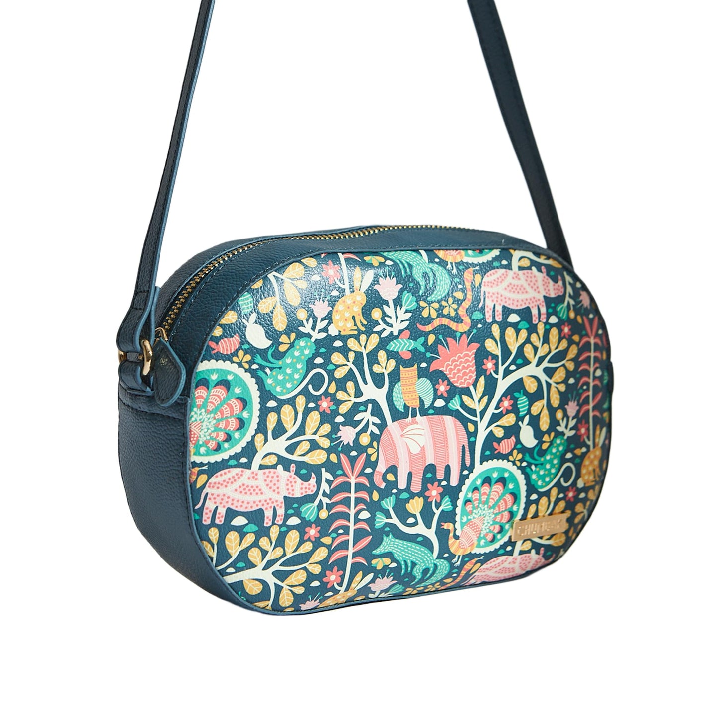 Chumbak Crossbody Sling Bag for Women | Stylish Printed Canvas Box Sling bag | Multipurpose Daily use Bag for Office/College/Travel