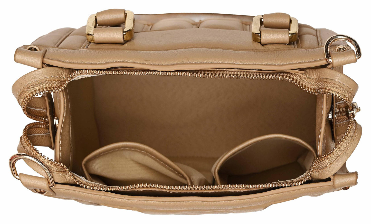 eske Viviana Genuine Leather Women's Handbag (Light Gold)