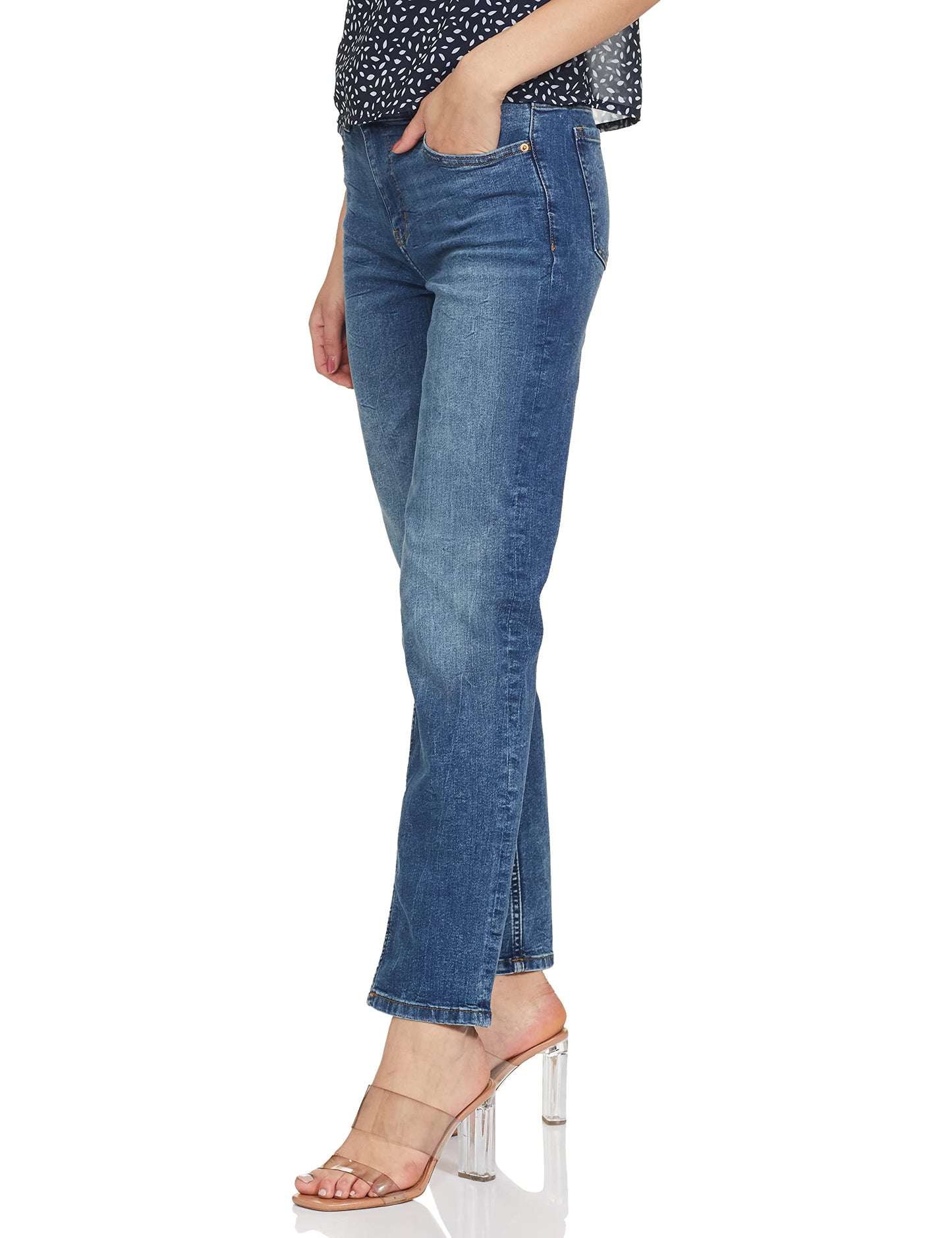Marks & Spencer Women's Western Jeans (T57_9115_Dark Indigo Mix_S)