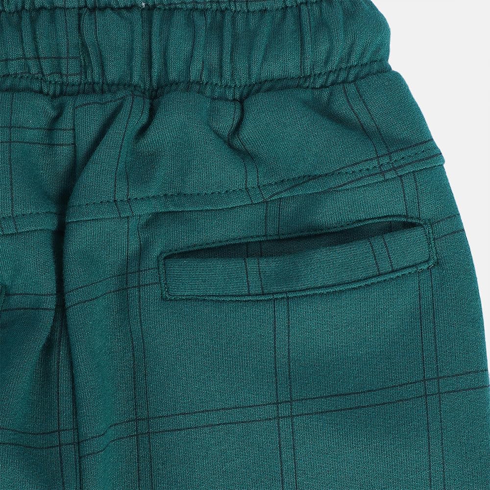Hopscotch Boys Green Checkered Trackpants (2-3 Years)