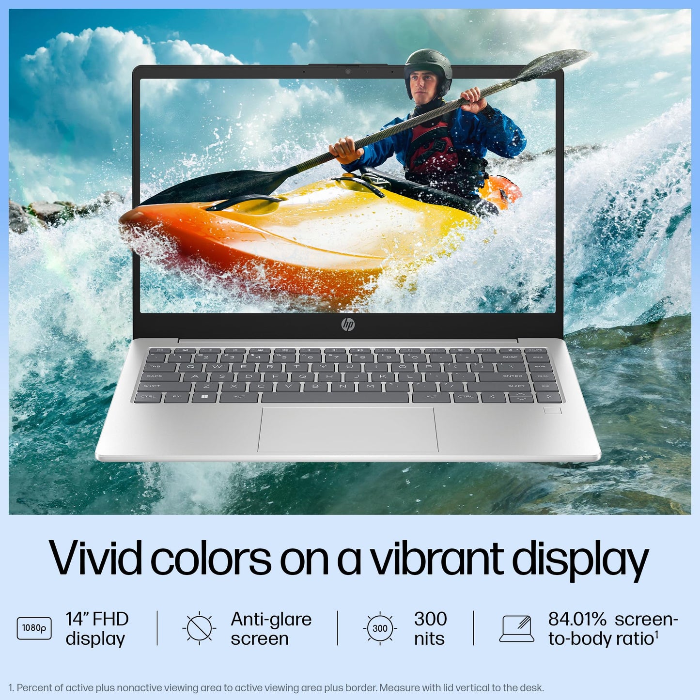 HP Laptop 14, Intel Core Ultra 7 155H, Built-in AI, 14-inch (35.6 cm), FHD, 16GB DDR5, 512GB SSD, Intel Arc Graphics, 1080p FHD Camera w/Privacy Shutter, Backlit KB (Win 11, Silver, 1.4 kg), gr1023TU