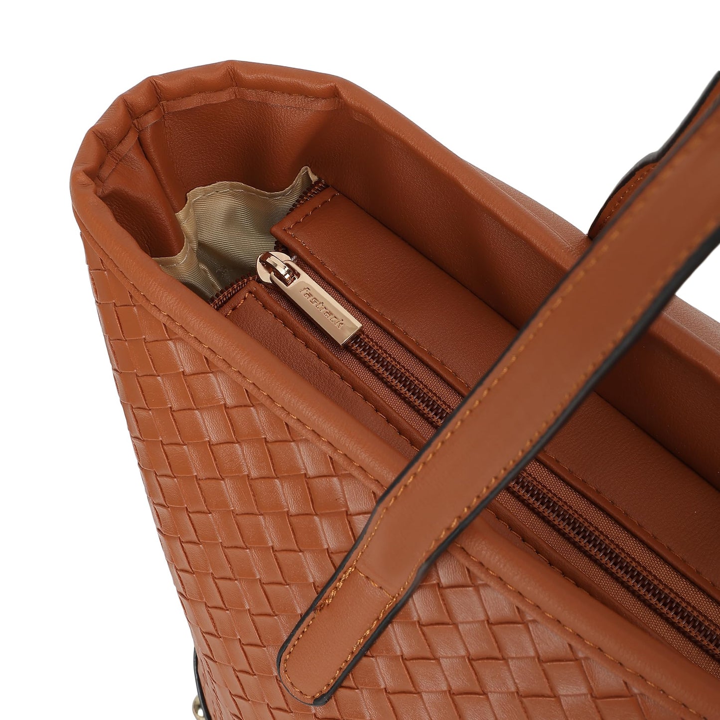 Fastrack Milled Textured Oversized Tote Bag for Women, Girls and Ladies | Fits Upto 15" Laptop | Large Zipper Compartment with Dual Handles | Trendy Women Totes | Ladies Purse Handbag