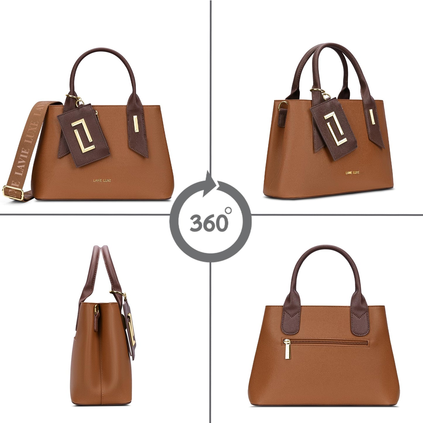 Lavie Luxe Women's Duo Rumba Satchel Bag for Women | Satchel Handbag for Work | Ladies purse | Stylish Shoulder Bag | Gift for Women