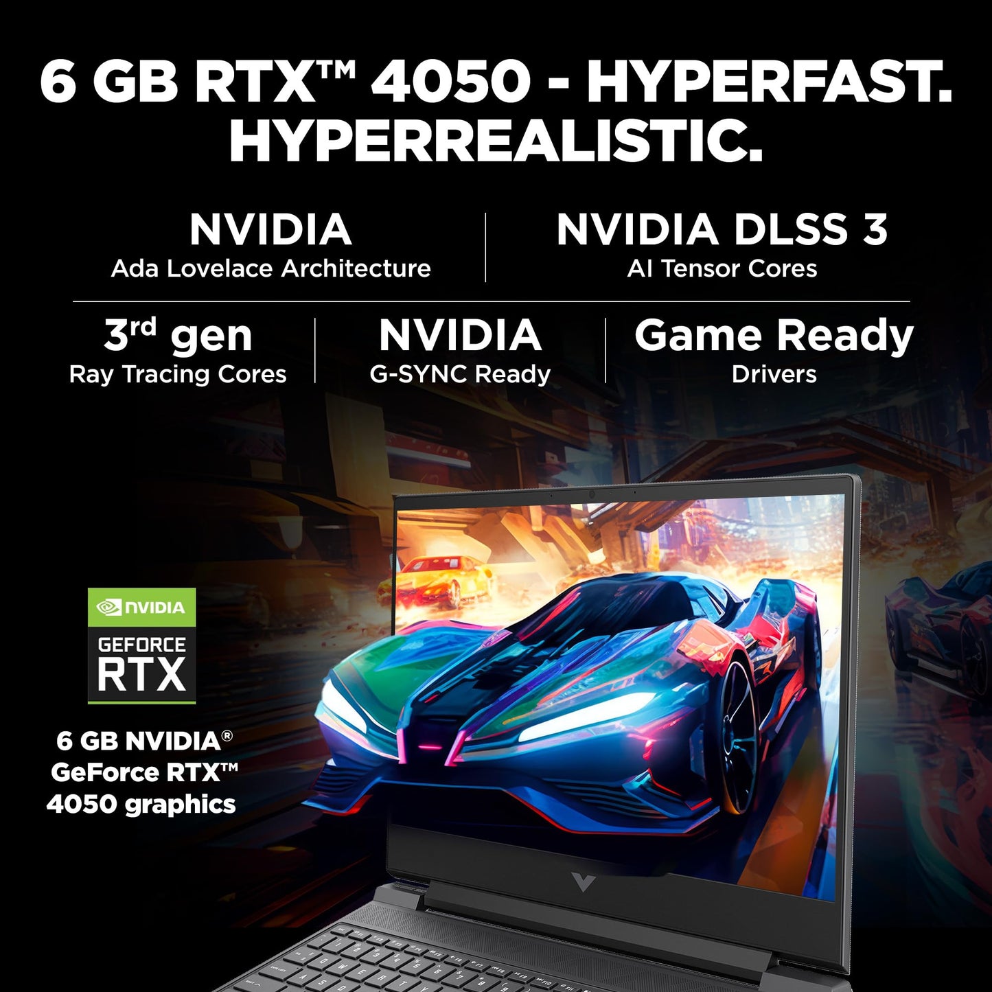 HP Victus Gaming Laptop 15,13th Gen Intel Core i7-13620H,15.6-inch(39.6 cm),FHD,Anti-Glare,16GB DDR4,512GB SSD,NVIDIA GeForce RTX 4050 Laptop GPU,Audio by B&O,Windows 11,Black,2.29kg,15-fa1274TX