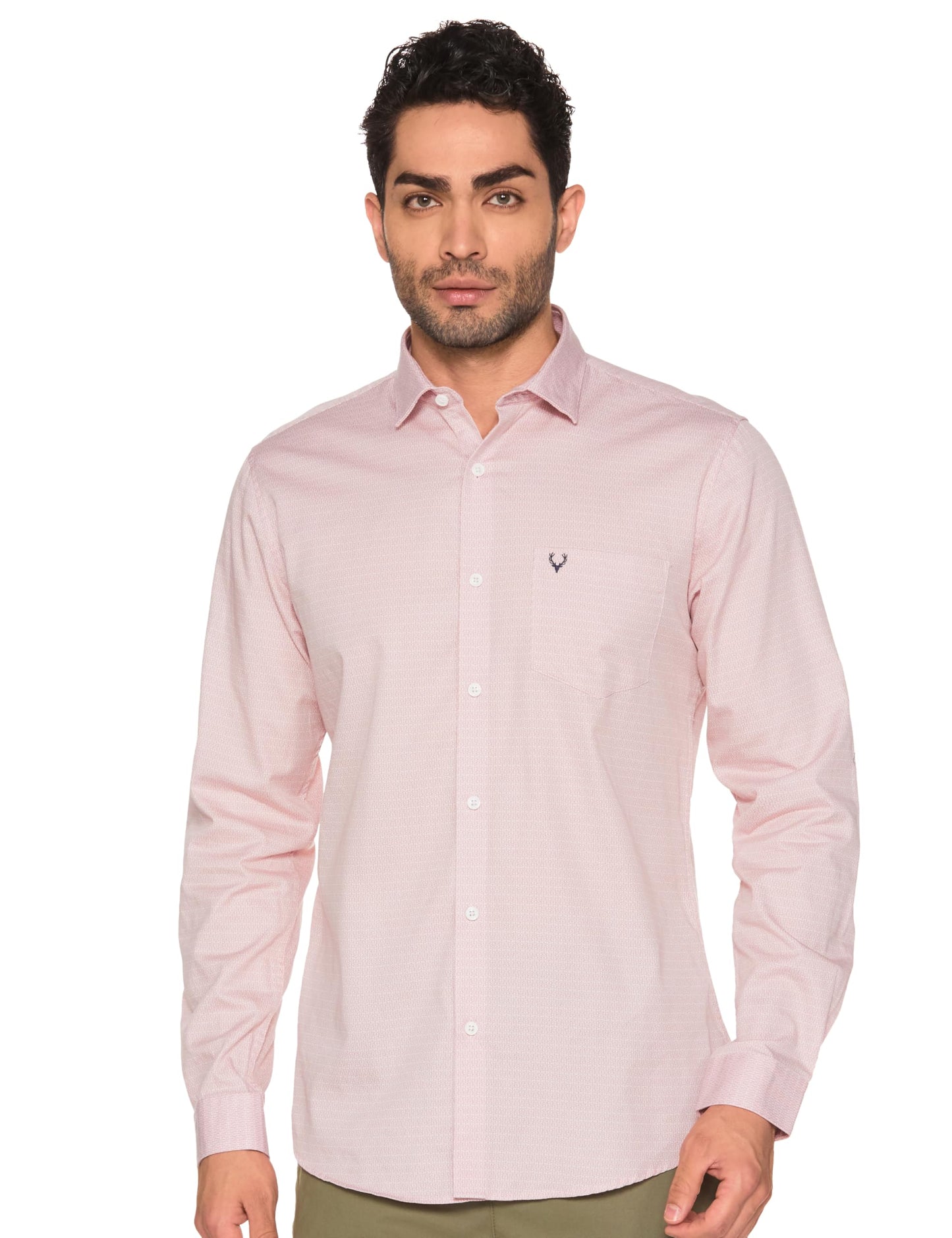 Allen Solly Men's Slim Fit Shirt (ASSFQSPPV33059_Pink