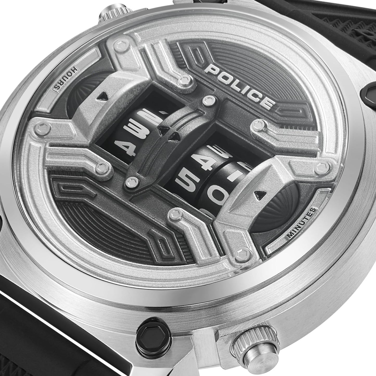 Police Quartz Multifunction Black DIAL Silicone Strap Watch for Men-PLPEWJP2228503W