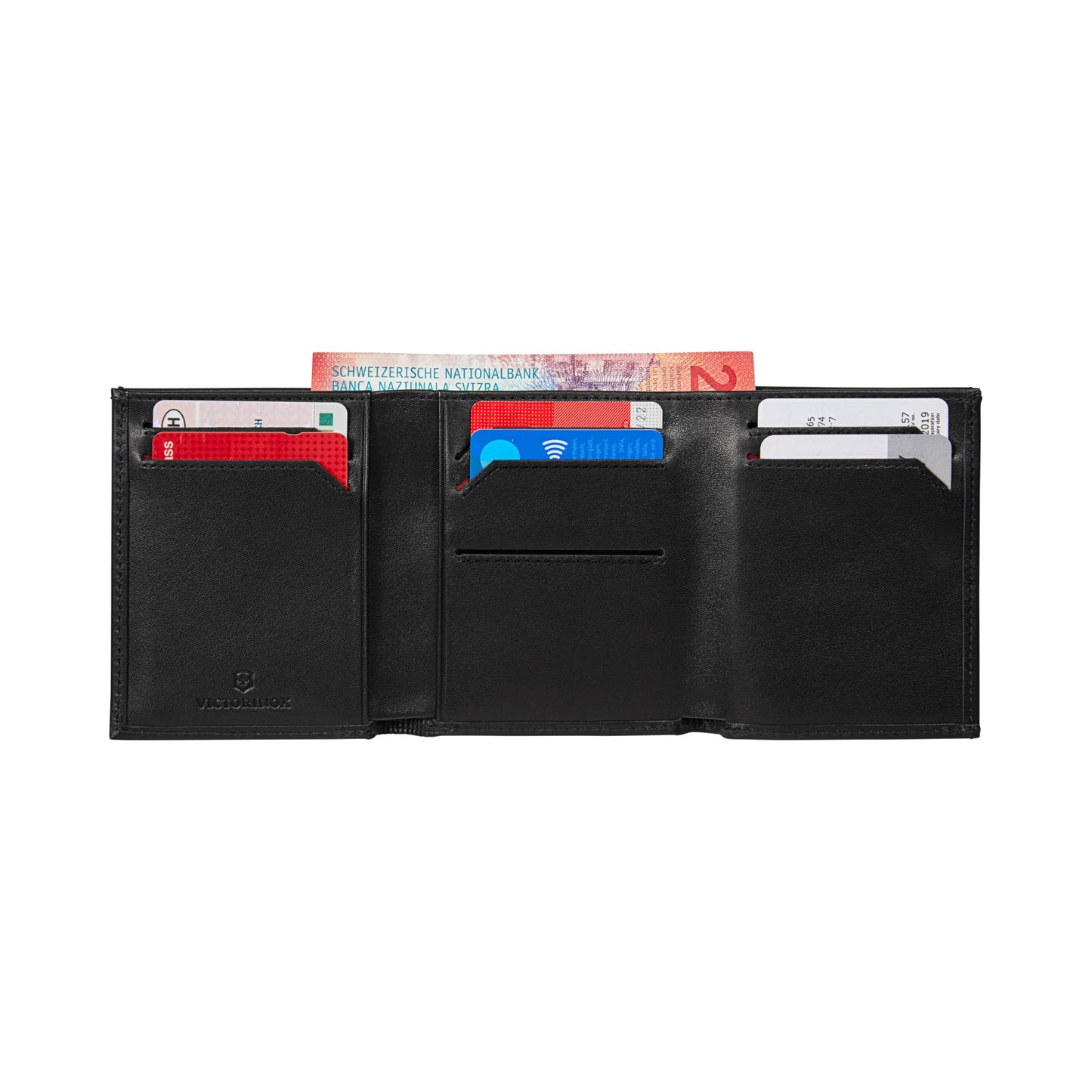 Victorinox Altius Alox, Tri-Fold Wallet with RFID Protection, Leather for Men Black (611574)