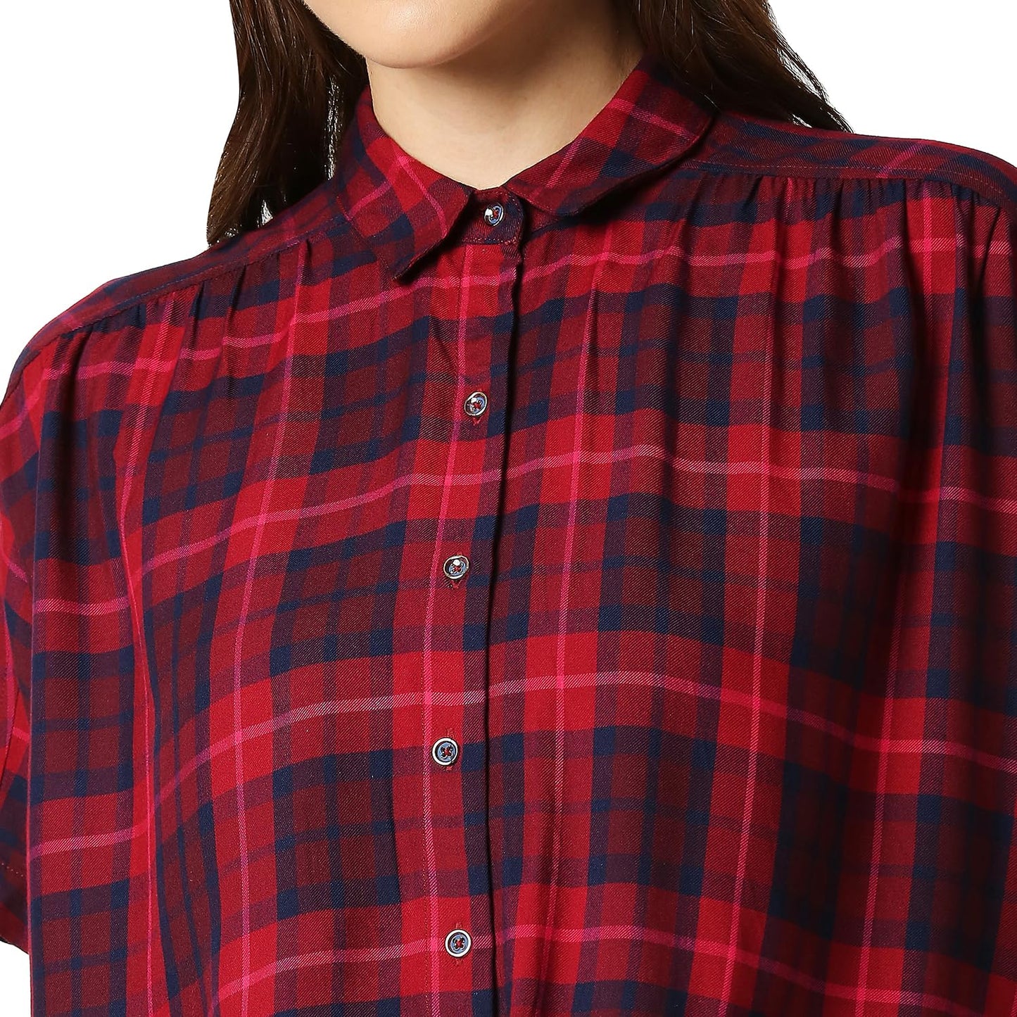 Pepe Jeans Women's Regular Fit Checked Shirts