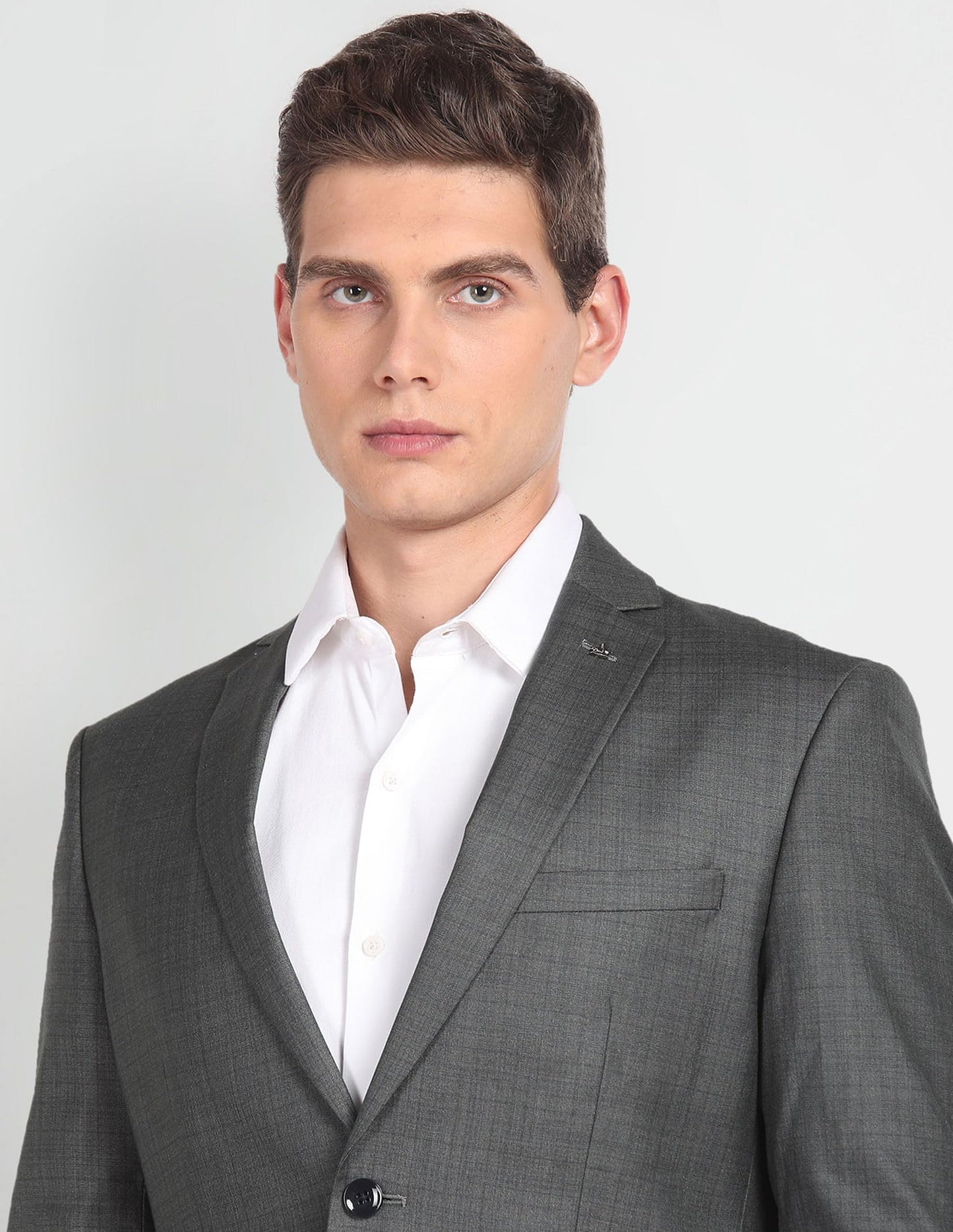 Arrow Men's Cotton Single Breasted Business Suit Pants Set (ARAGSU5592_Green