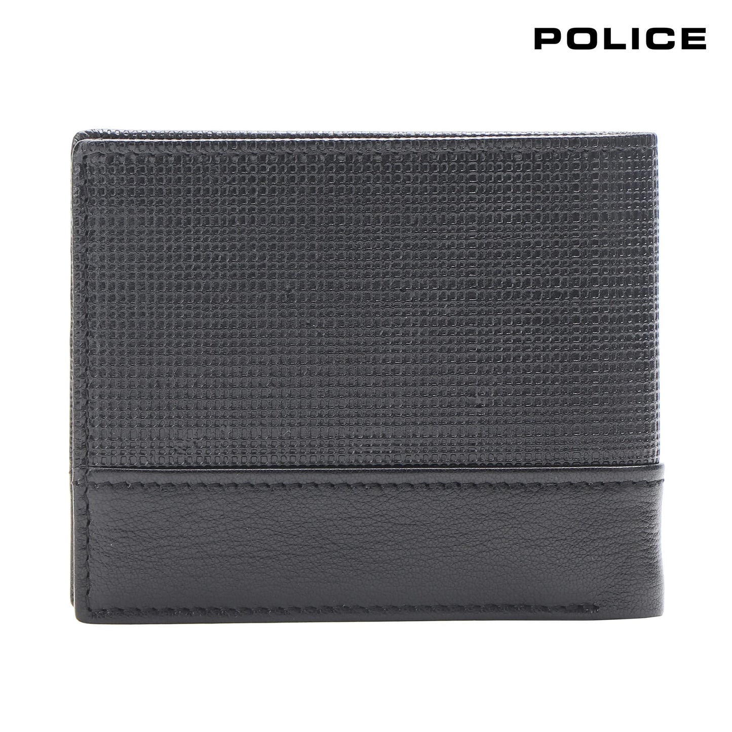 Police Branded Wallet for Men Leather Original | Premium Slim Wallet for Men Stylish Money Bifold Genuine Leather Gents Purse with 10 Card Holder Slots - Black