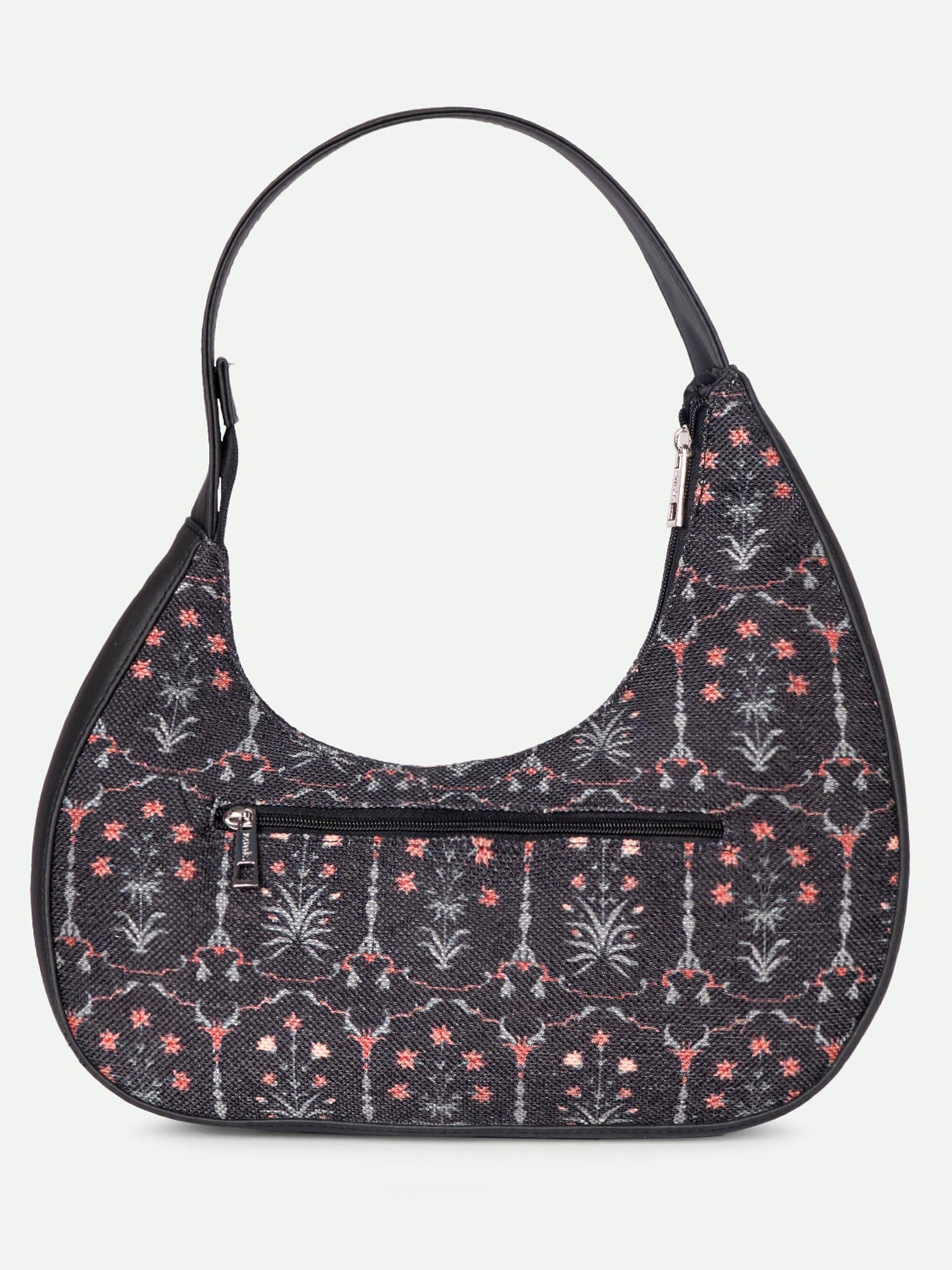 ZOUK Small Shoulder Bag | Vegan Leather Evening Bag for Women with Shoulder Strap, Zip Closure & Water-Resistant Lining | Stylish Handcrafted Purse | Taj Guldasta