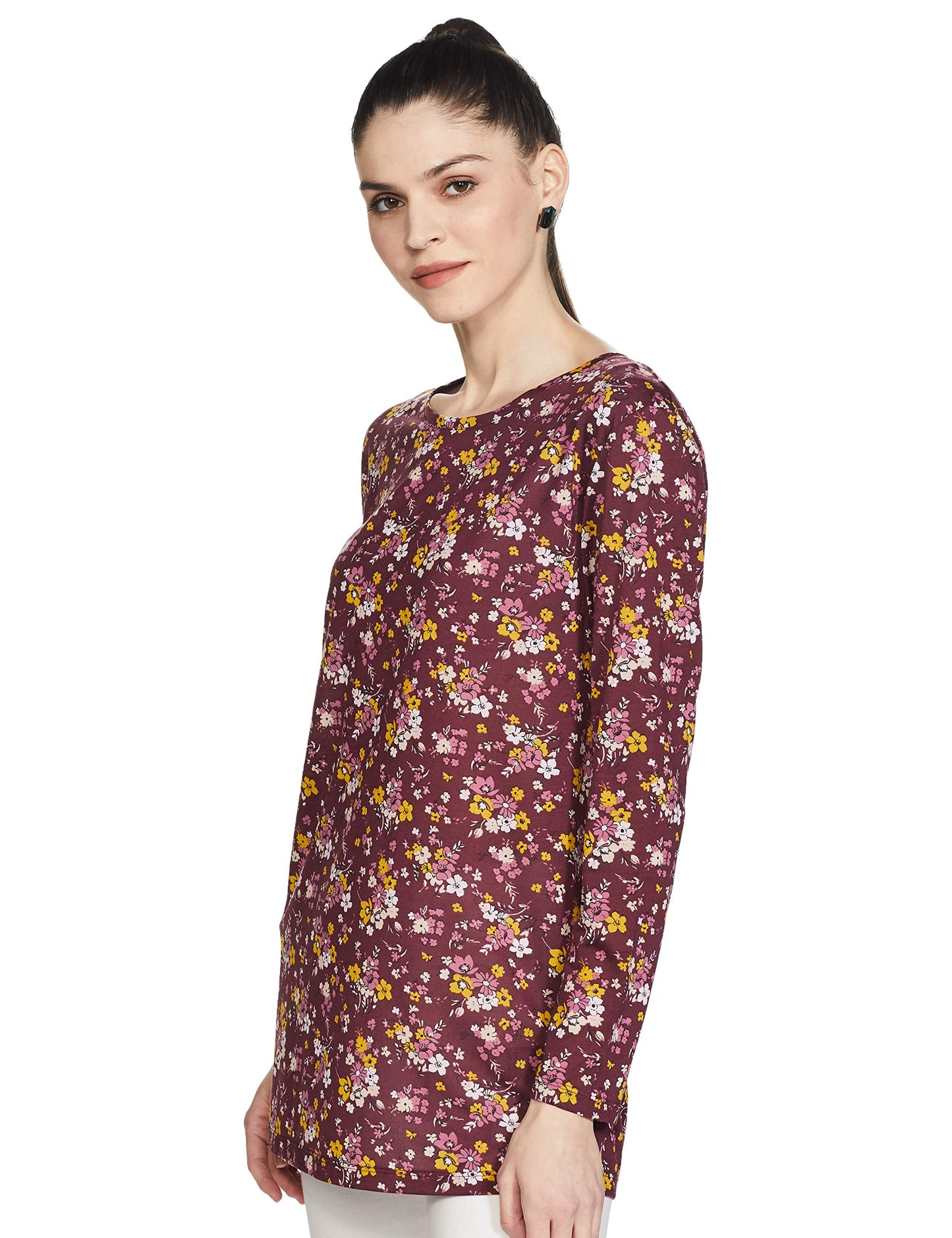 Marks & Spencer Womens Floral Print Relaxed Fit Top (S)