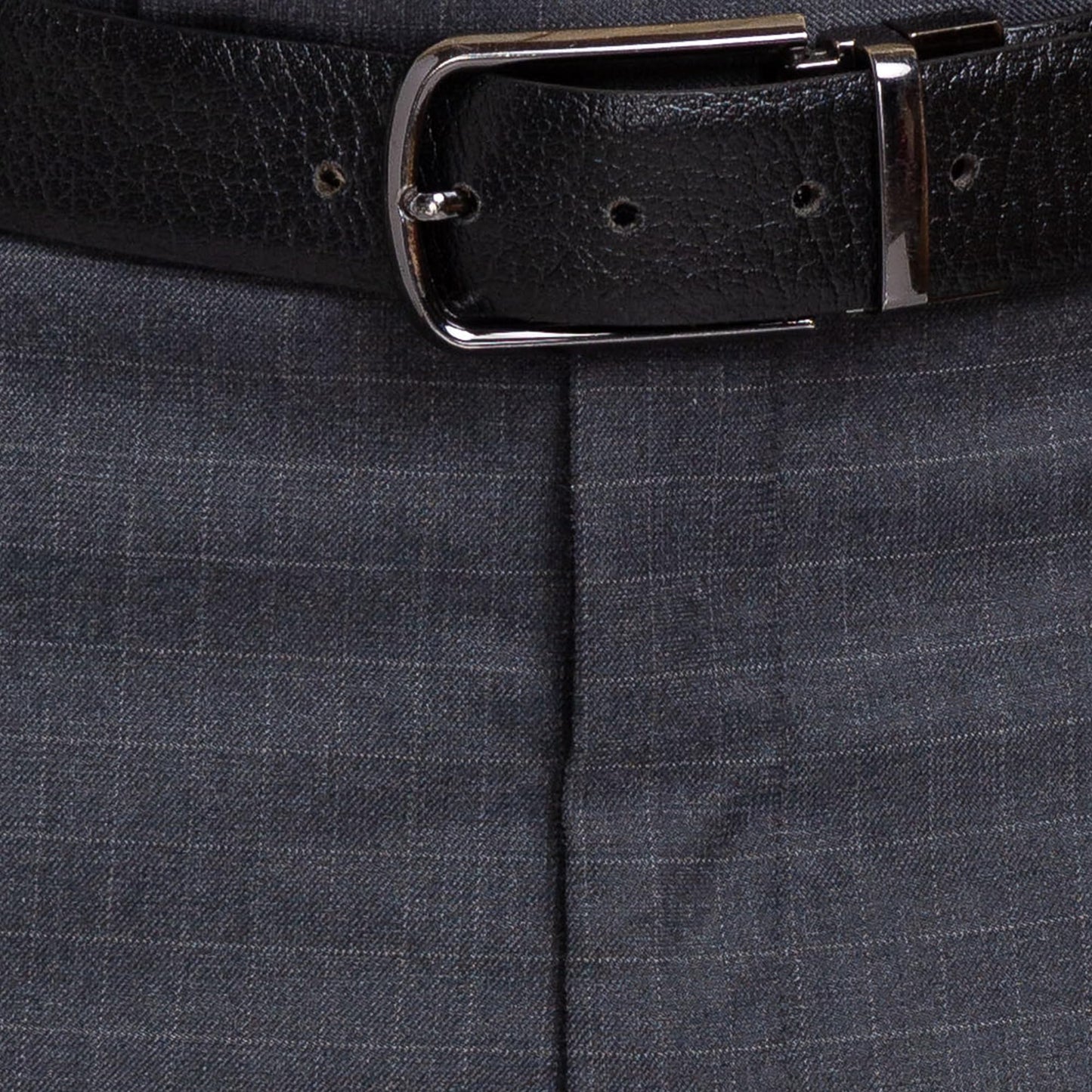 Park Avenue Men Smart Fit Checks Pattern Poly Viscose Blend Formal Trouser (Size: 30)-PMTX07316-G8 Dark Grey