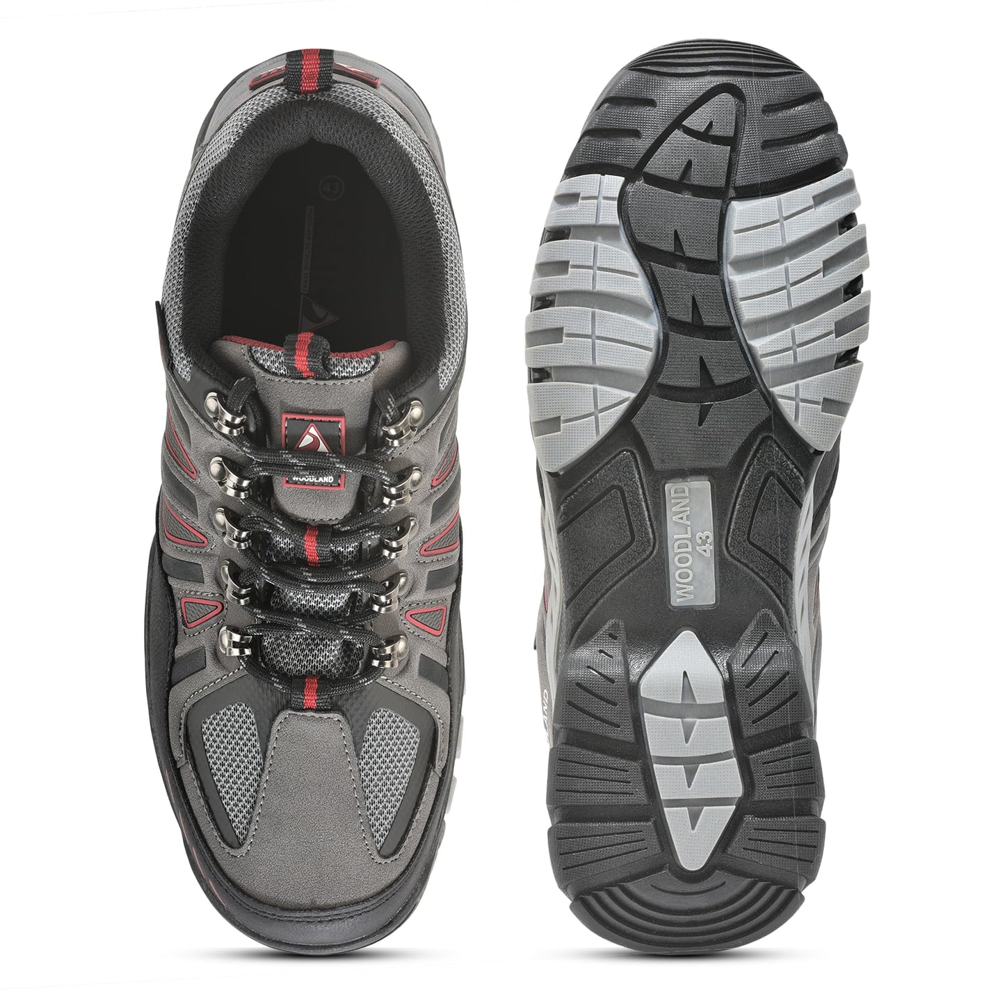 Woodland Men's Grey MESH Sports Shoes-9 UK (43EURO) (22YG200HS)