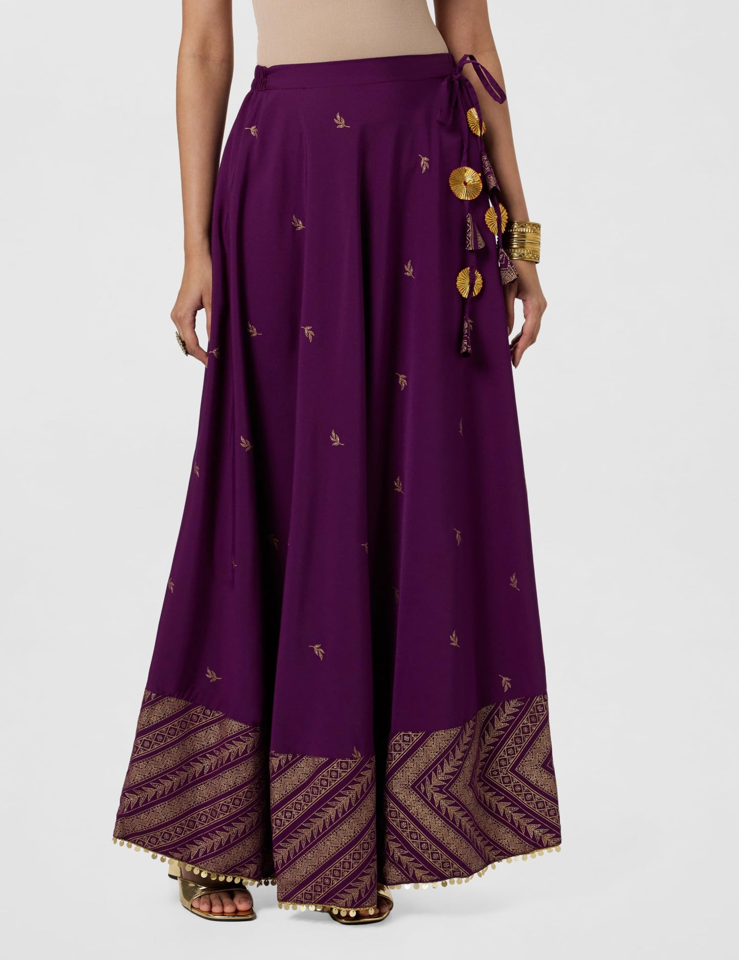 Ahalyaa Women's Polyester Readymade Lehenga Choli (AHBLDUSK-COMBO-649S)