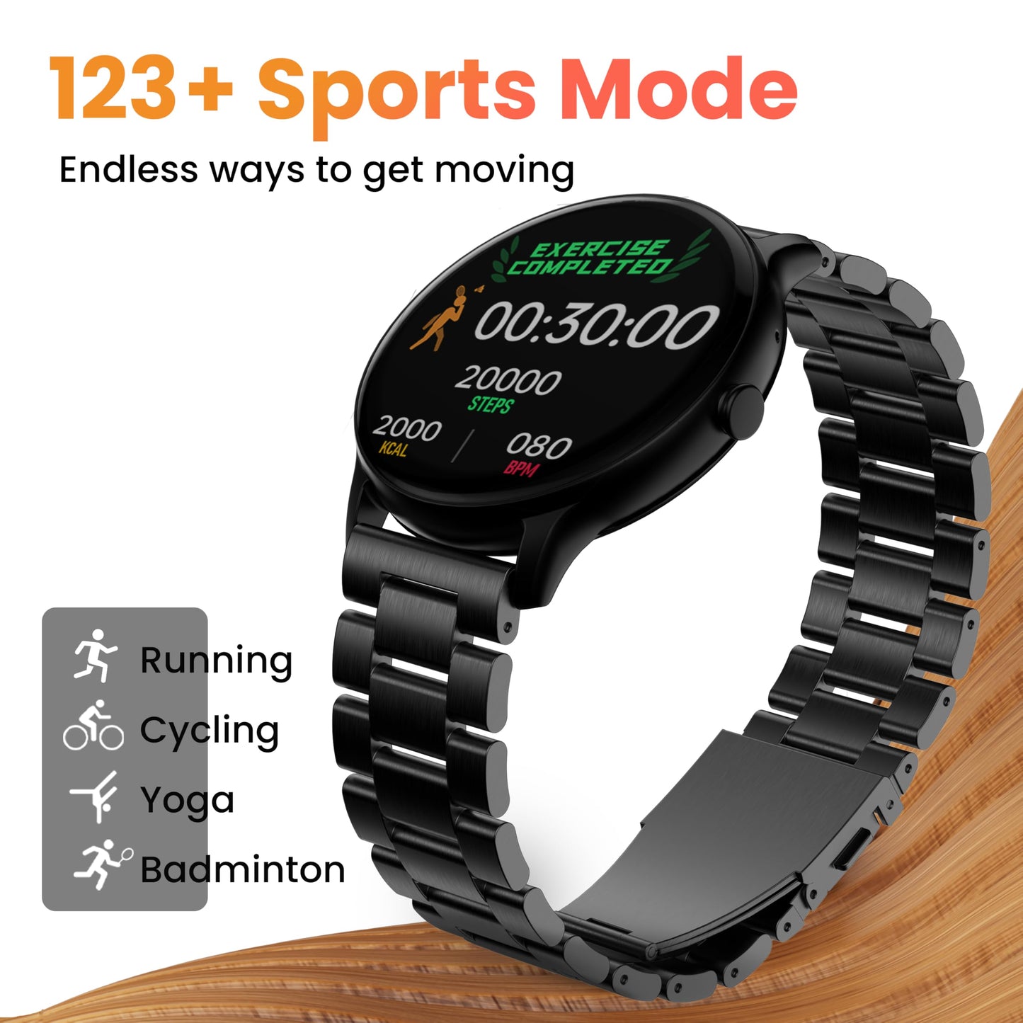Boult Newly Launched Dire Smartwatch 1.38'' 2.5D Curved HD Display, BT Calling, 500 Nits Brightness, IP67, 250+ Watchfaces, 120+ Sports Modes, AI Voice Assistant, SpO2 Monitoring (Metal Black)