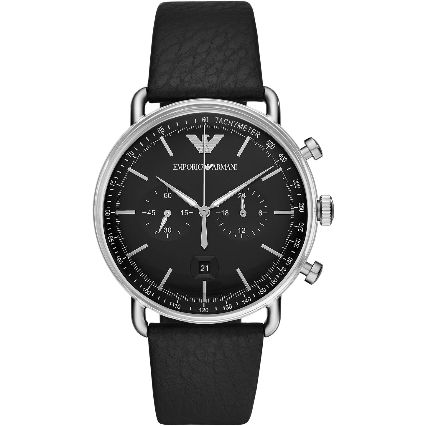 Emporio_ArmaniAviator Chronograph Quartz Black Dial Men's Watch AR11143