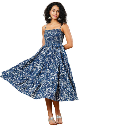 Globus Women Ethnic Dress (GS557354_Indigo_XS)