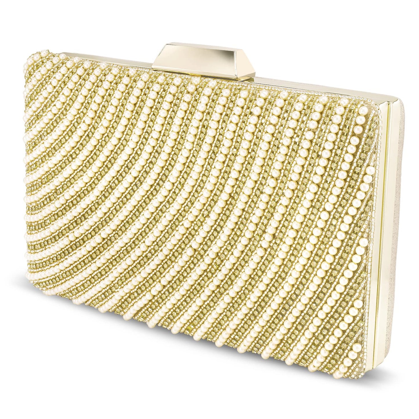 Peora Clutch Purses for Women Wedding Handmade Evening Handbags Party Bridal Clutch(C41G)