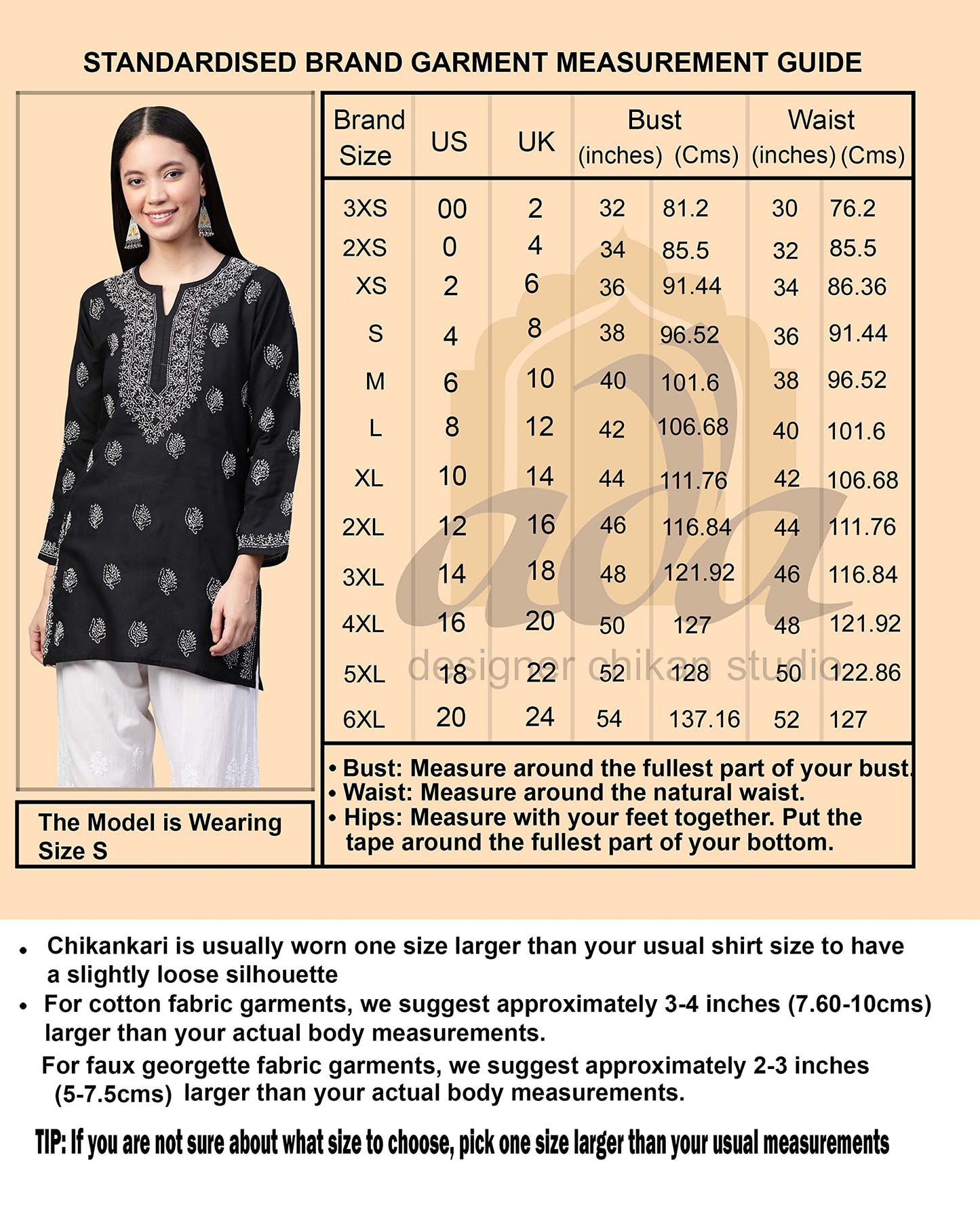 Ada Lucknowi Hand Embroidered Chikankari Sea Green Cotton Top Tunic Kurti for Women A911282 (XL)