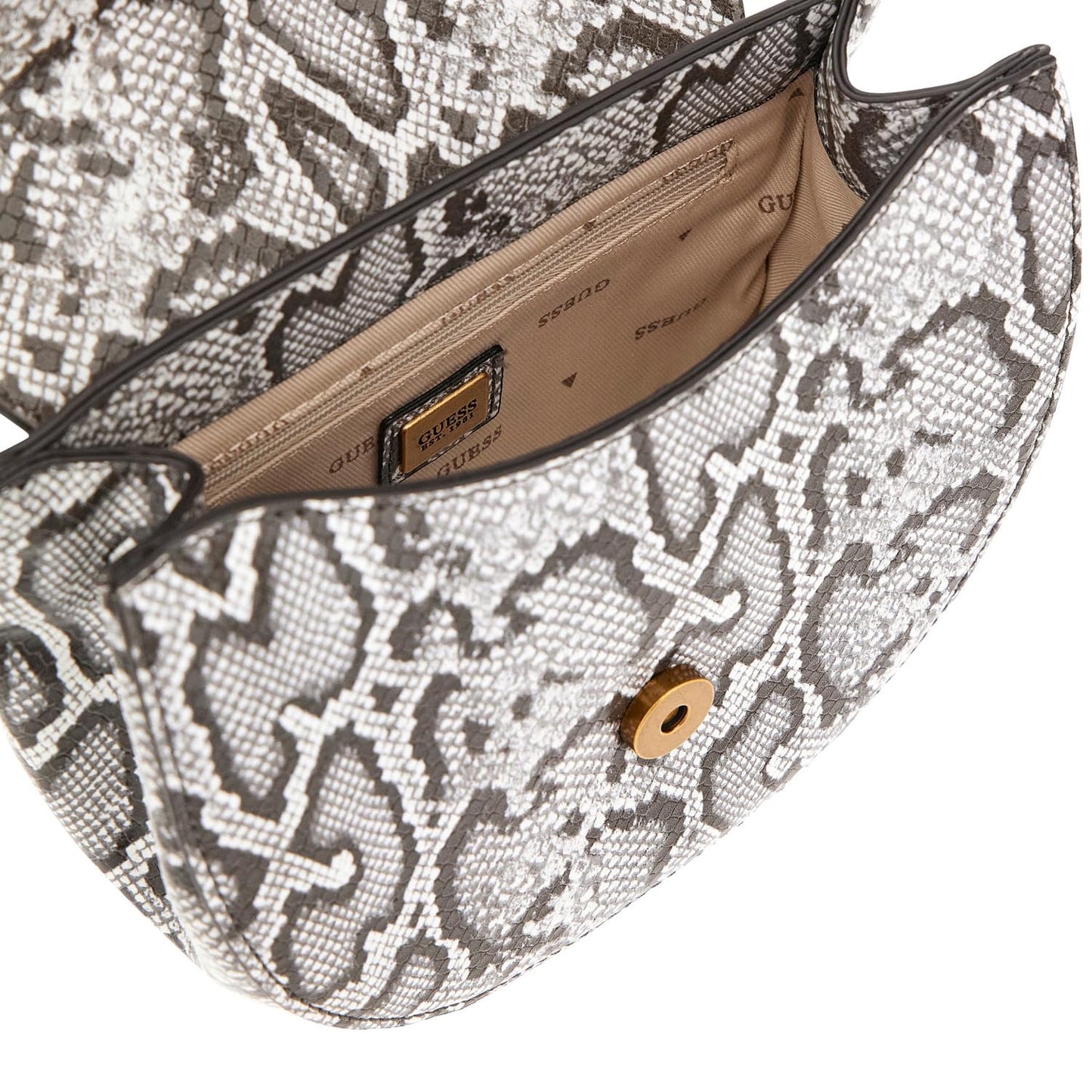 Guess Women's Grey Textured Crossbody Bag| Ladies Purse Handbags | Gift For Ladies