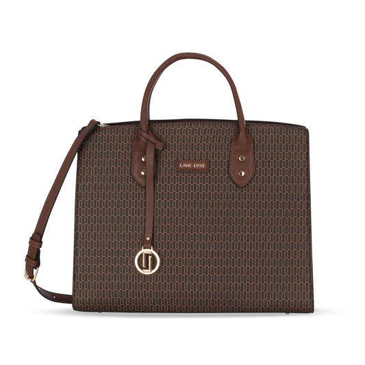 Lavie Luxe Women's Ellon24 Satchel Laptop Handbag | Fits Upto 15 Inch Laptop | Laptop Bag for Work | Ladies purse | Stylish Shoulder Bag | Gift for Women