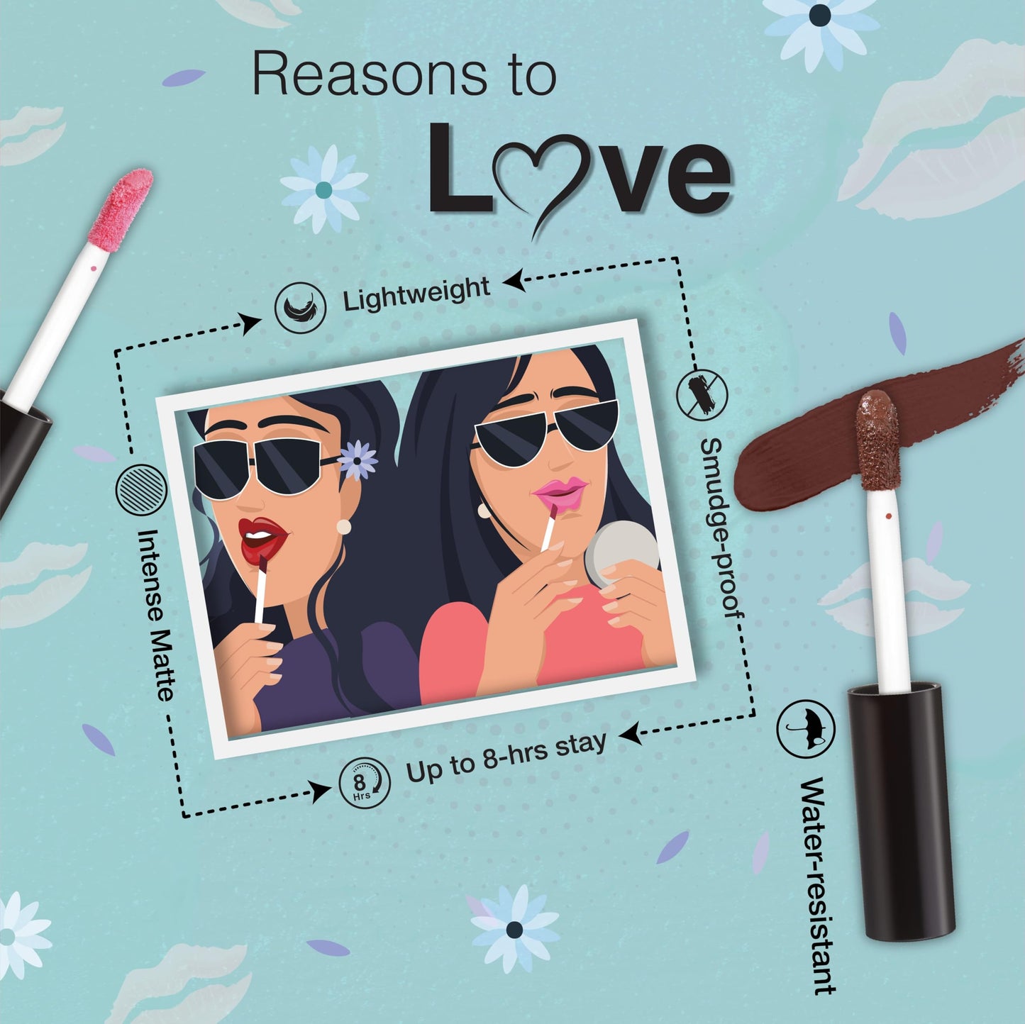 Dazller Lip Colour Lipstick Combo Pack of 6|Vibrant Matte Liquid Lipstick for Women|Long Stay|Smudge-Proof|Non-Transfer|Spicy Nudes|21.6g