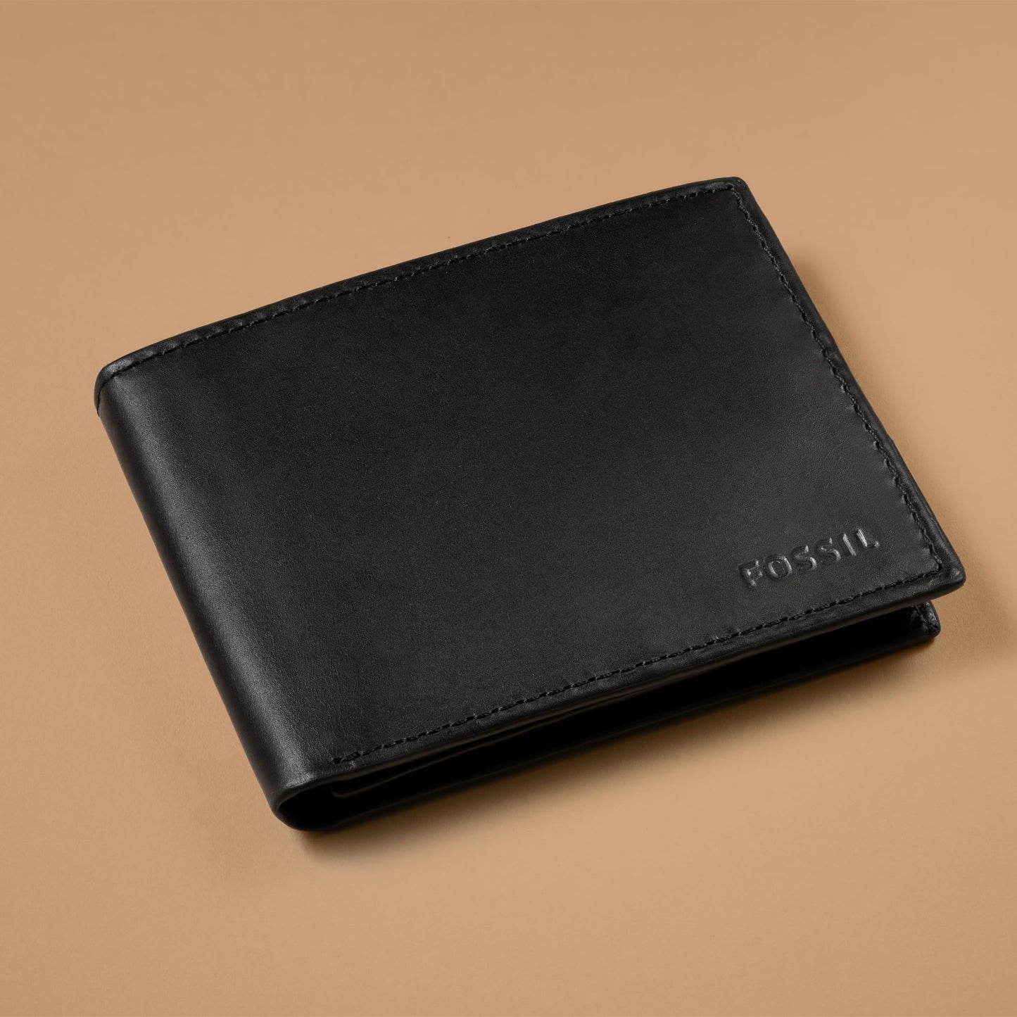 Fossil Men Leather Derrick Black Wallet Ml3681001