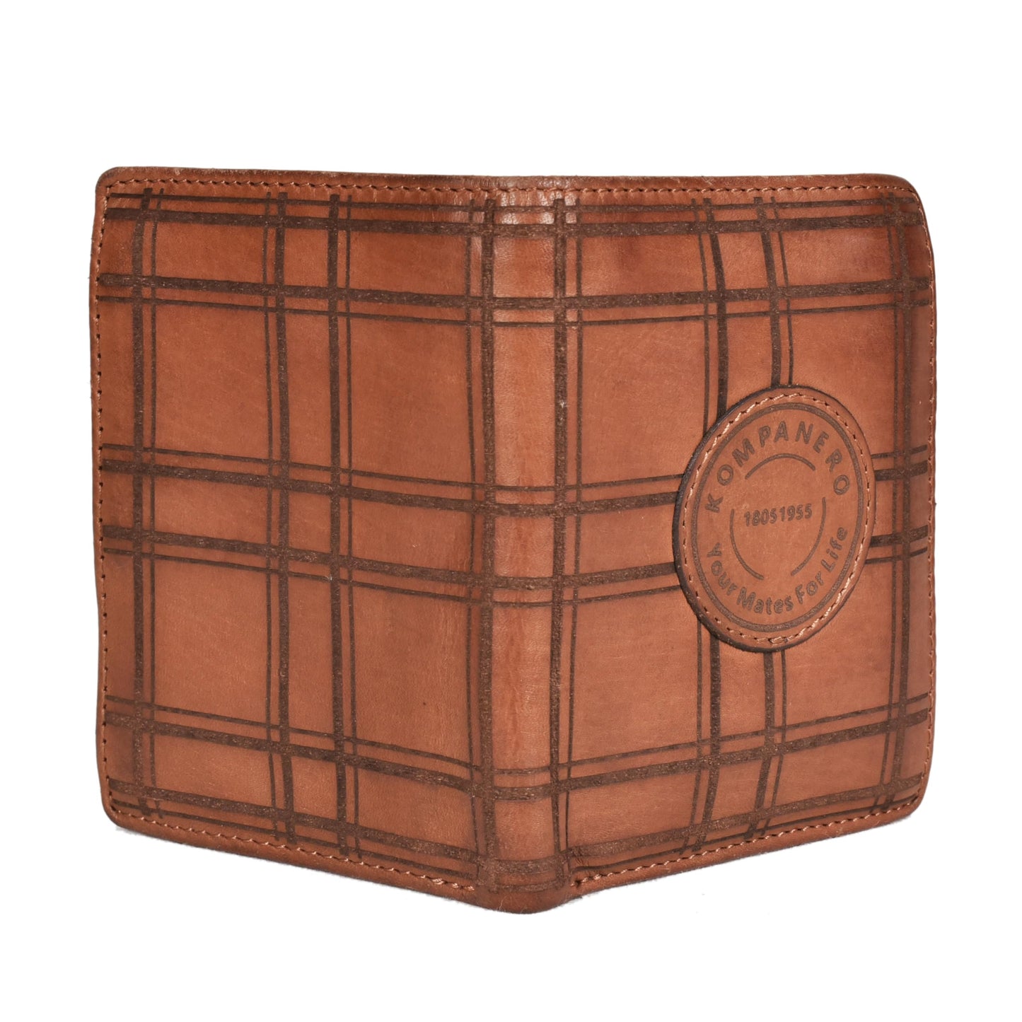 KOMPANERO Genuine Leather Wallet (C-12647-COGNAC)