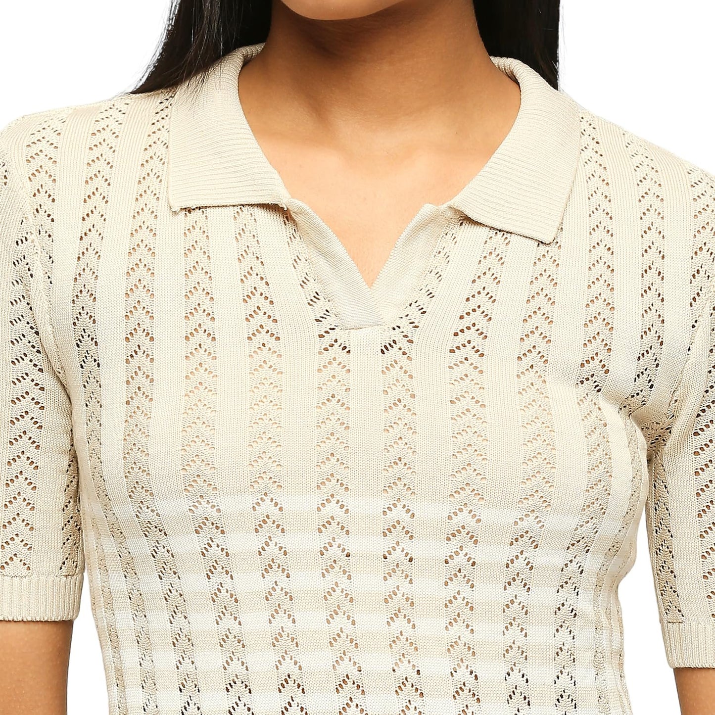 Pepe Jeans Women's Regular Fit T-Shirt (PL702111_Beige