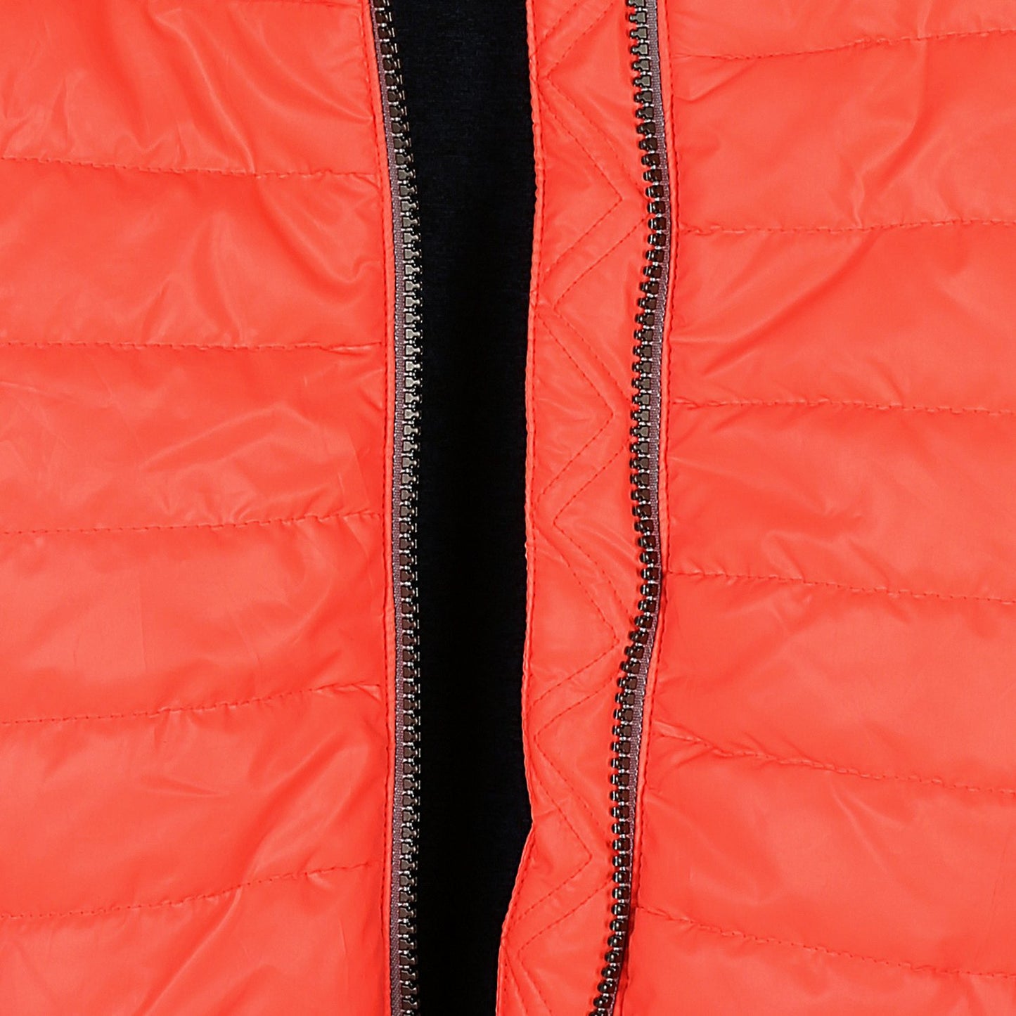 Cherry Crumble Orange Solid Polyester Full Sleeves Hooded Casual Wear Regular Fit Winter Jacket For Girls