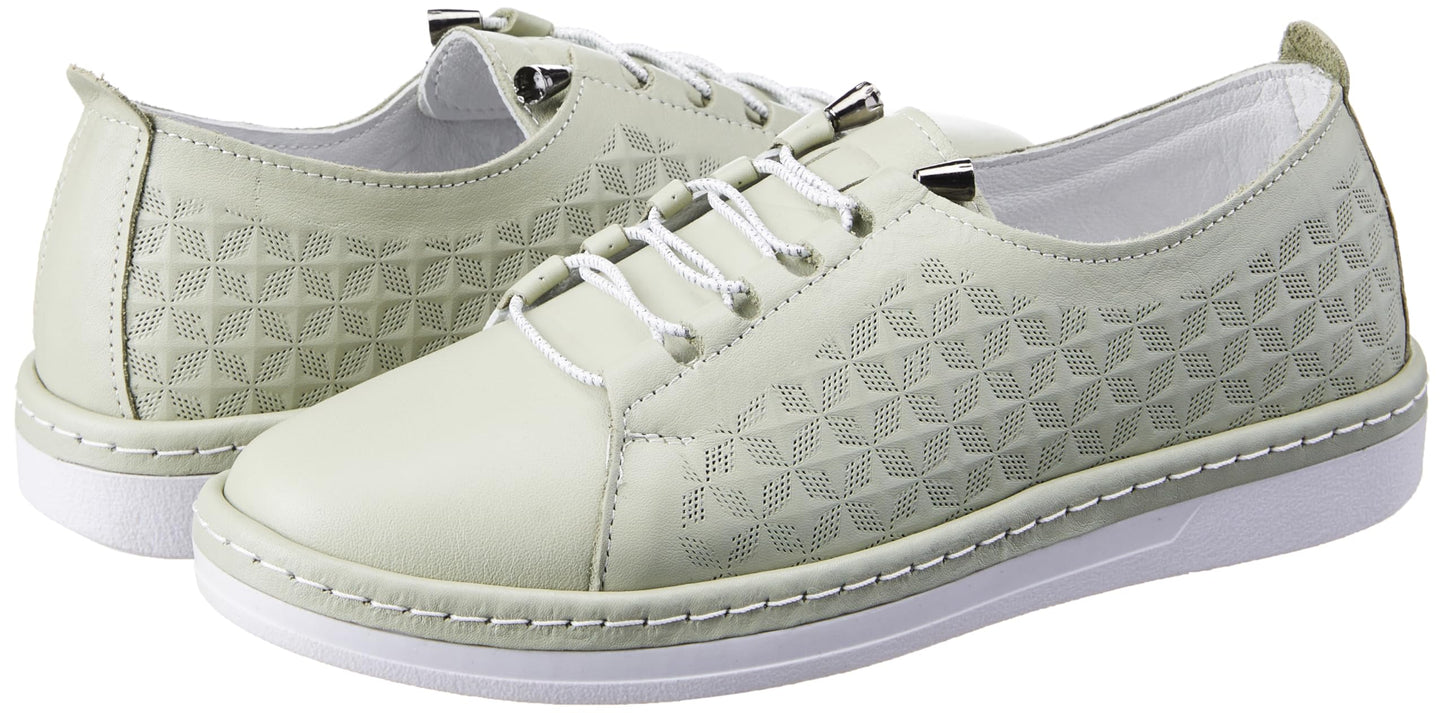 Woodland Women's Leather Casual Shoes Mint