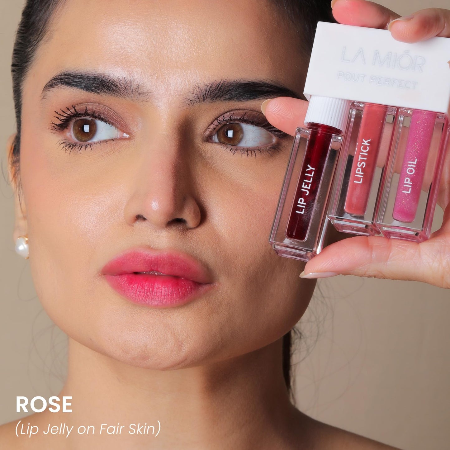 Lamior Pout Perfect 3-in-1 Lip Kit | Lip Stain, Matte Liquid Lipstick & Glossy Lip Oil | Long-Lasting Hydrating Formula | Peptides, Ceramides & Noni for Soft, Smooth Lips | Ultimate Lip Care