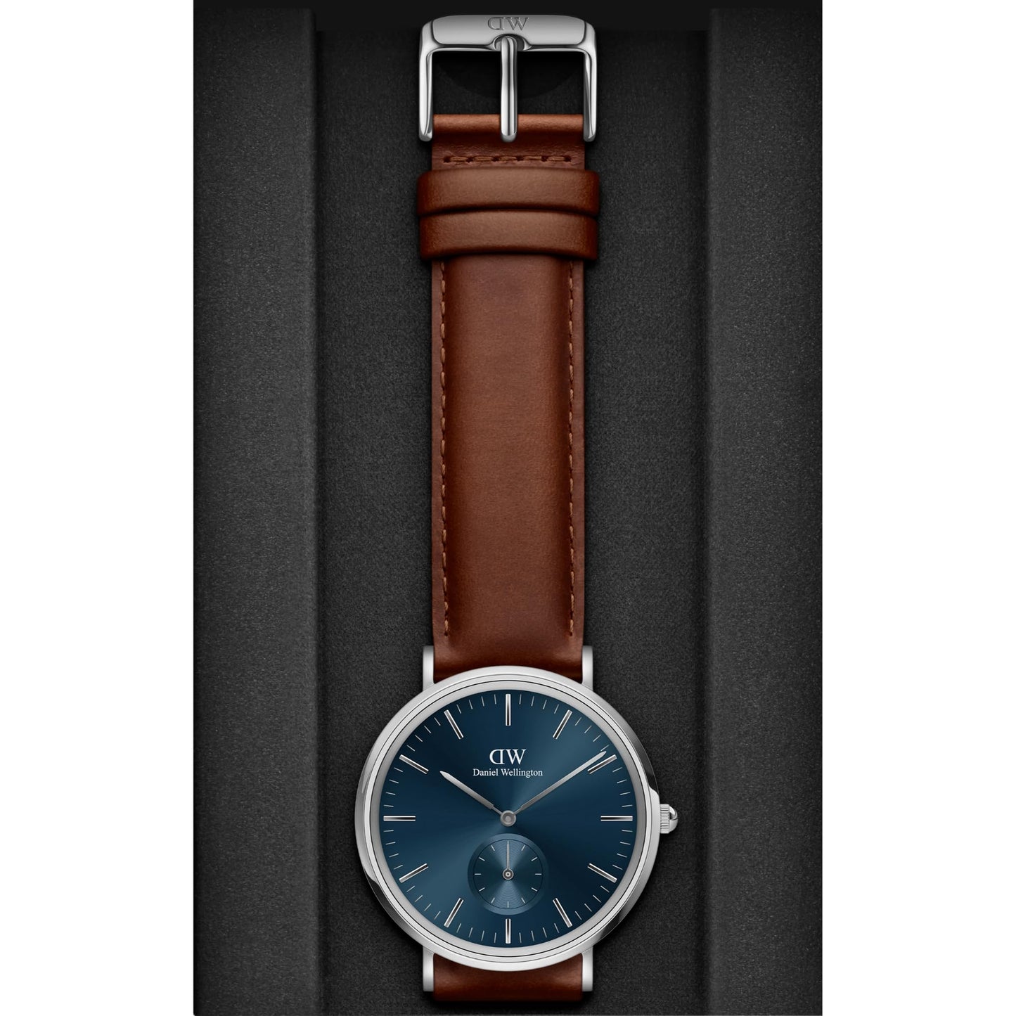 DANIEL WELLINGTON Men Analogue Round Blue Dial Watch- DW00100709K