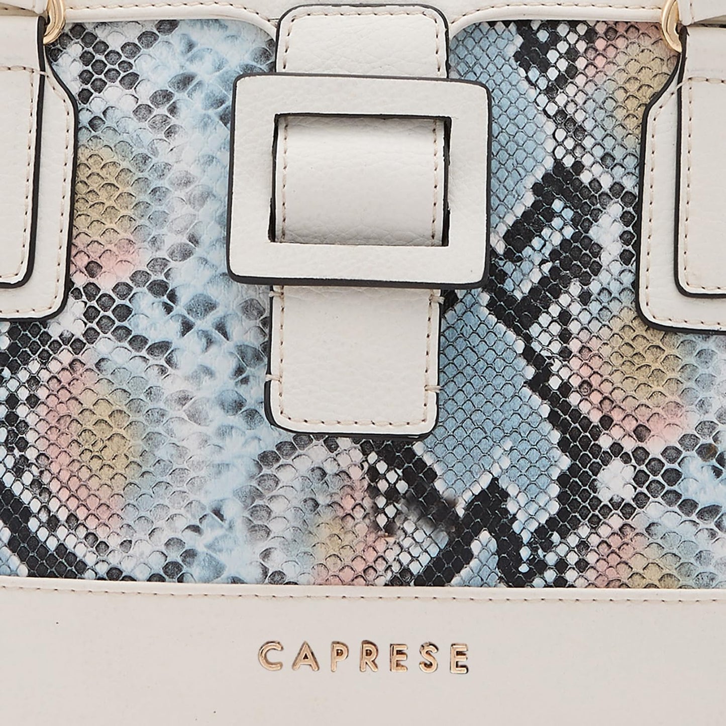 Caprese Vittoria Satchel Bag, Large | Stylish Snake Print Handbag for Women with Multiple Pockets & Compartments | Secure Buckle Lock Closure | Perfect for Casual & Daily Use