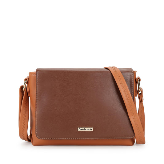 Fastrack Color-Blocked Sling Bag for Women, Girls and Ladies | with Adjustable Strap, Zip Pocket & Magnetic Closure | Ladies Purse Handbag | Slings for Casual Carry