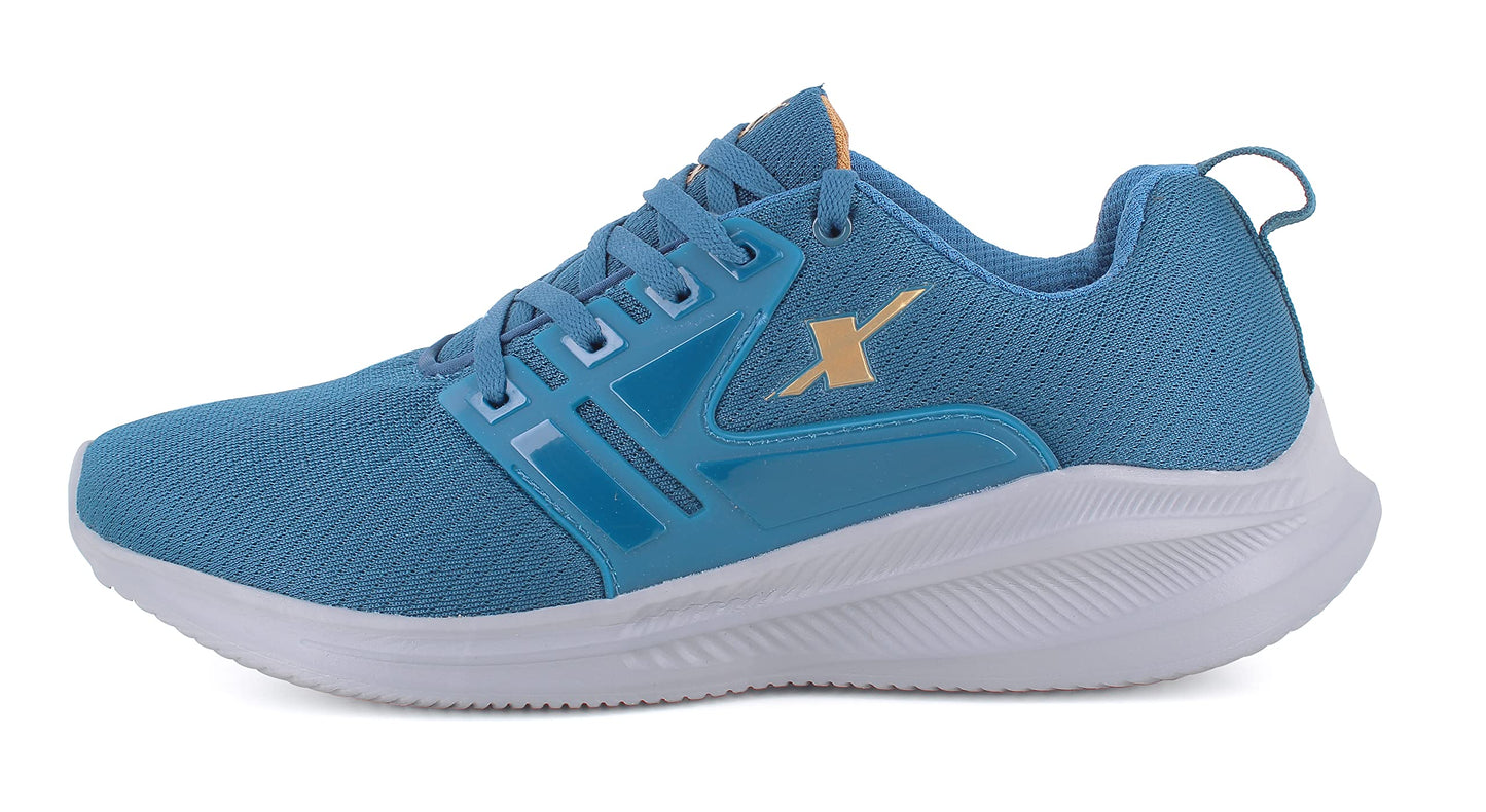 SPARX Mens SX0719G T. Blue Gold Running Shoe - 8 UK(SX0719G)