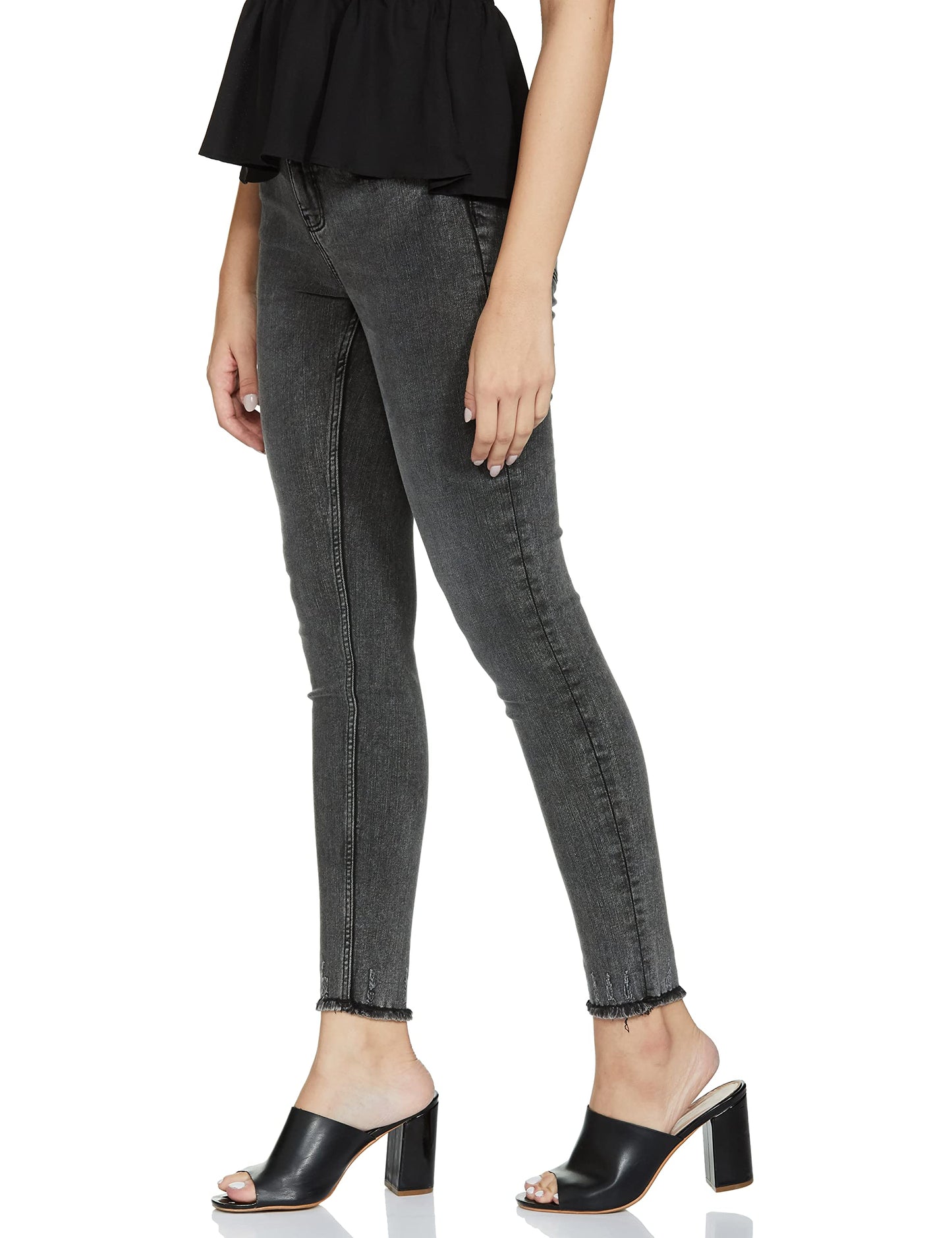 VERO MODA Women Regular Fit Jeans(258088601_Black_27)