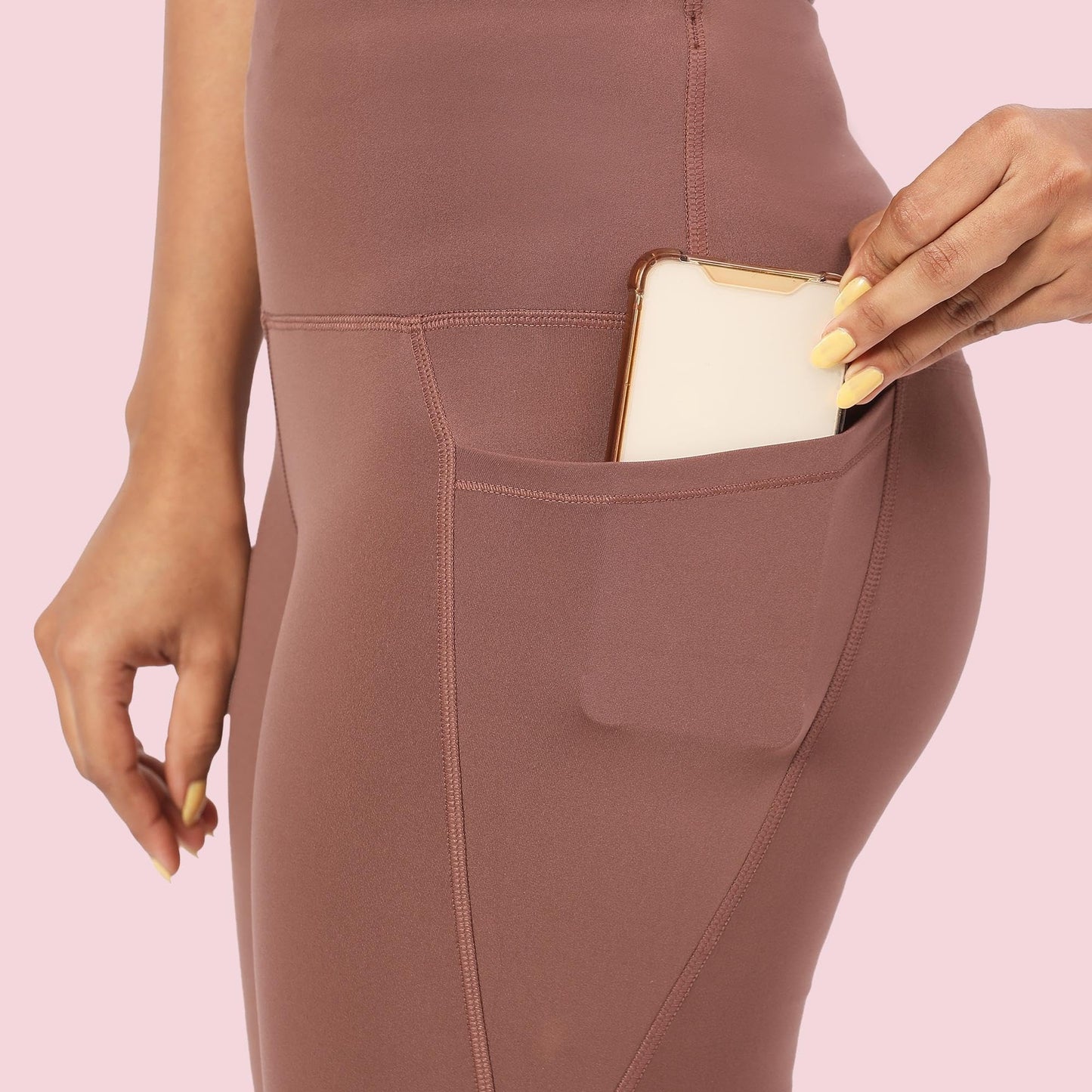 Enamor A605 Basic Quick Dry High Waist Basic Workout Leggings with Elasticated Waistband