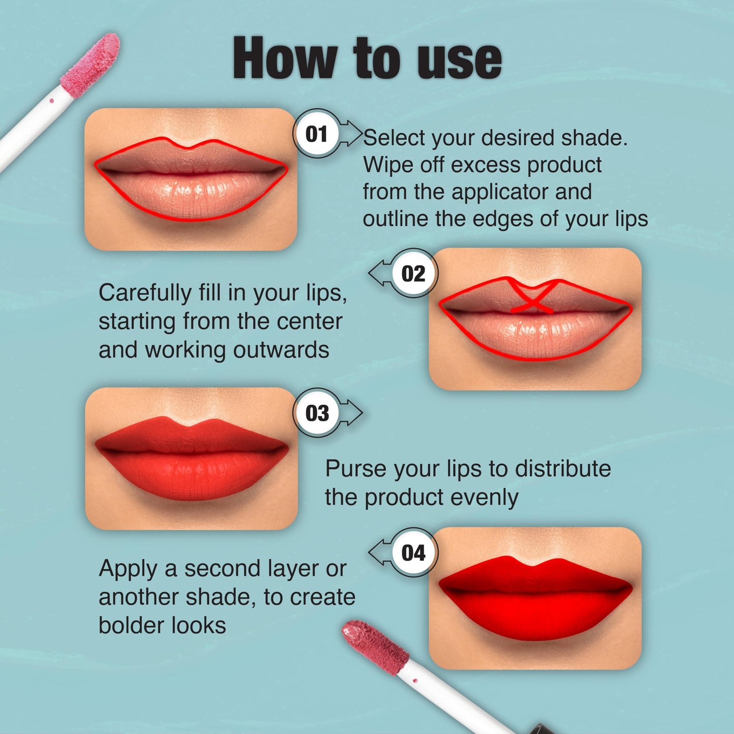 Dazller Lip Colour Lipstick Combo Pack of 6|Vibrant Matte Liquid Lipstick for Women|Long Stay|Smudge-Proof|Non-Transfer|Spicy Nudes|21.6g