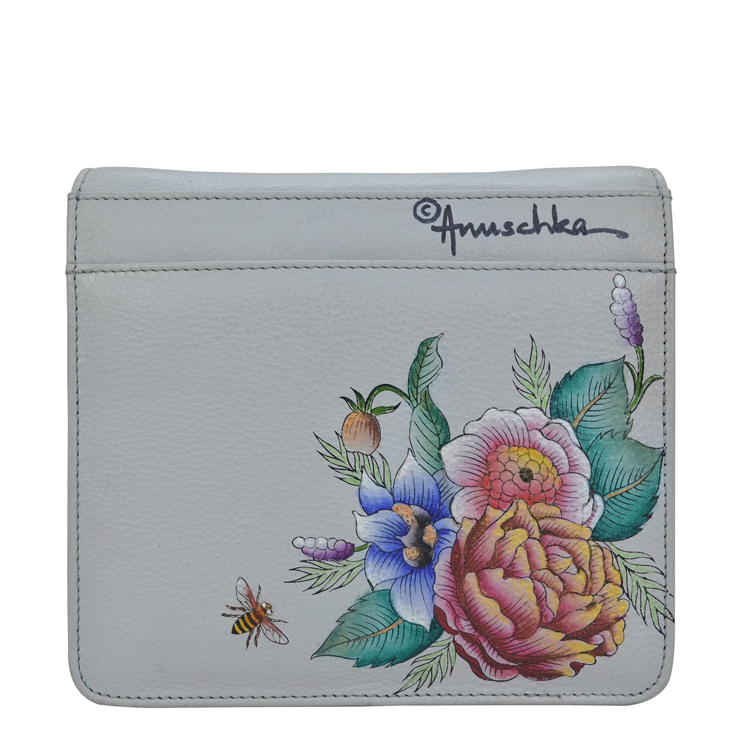 Anuschka Women’s Hand-Painted Genuine Leather Small Messenger - Floral Charm