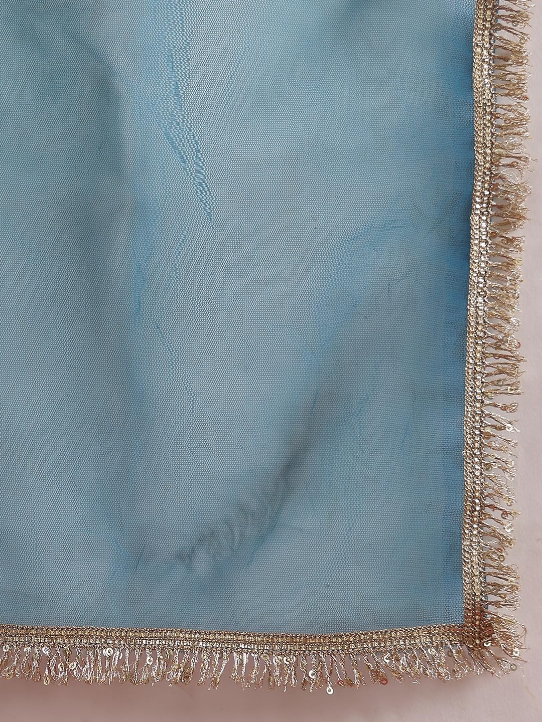 Varanga Women Zari Embroidered A-Line Kurta Set with Bottom & Dupatta – Exquisite Traditional Attire for Festive & Special Occasions