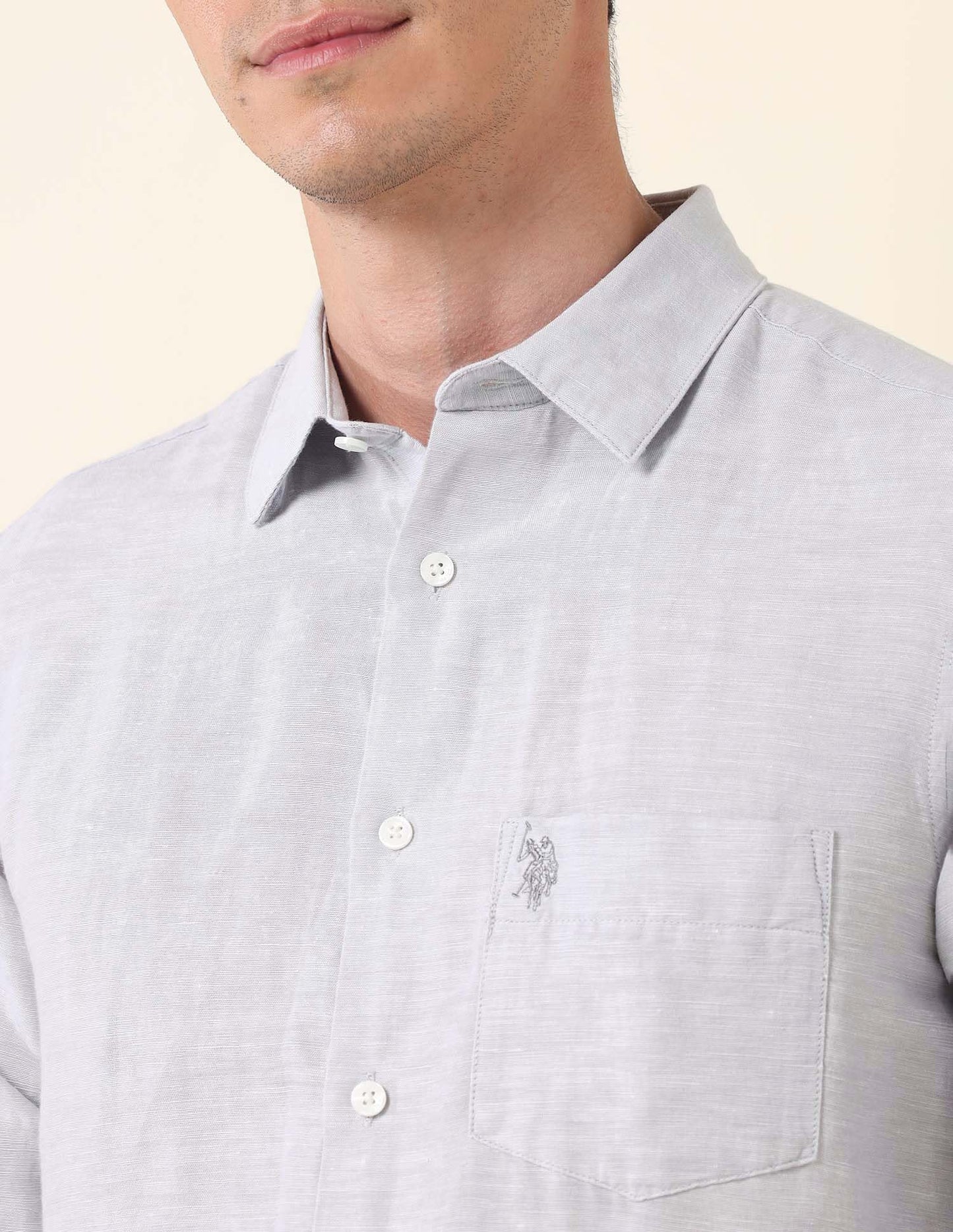 U.S. Polo Assn. Men's Tailored Fit Shirt (USSHT2622_Grey