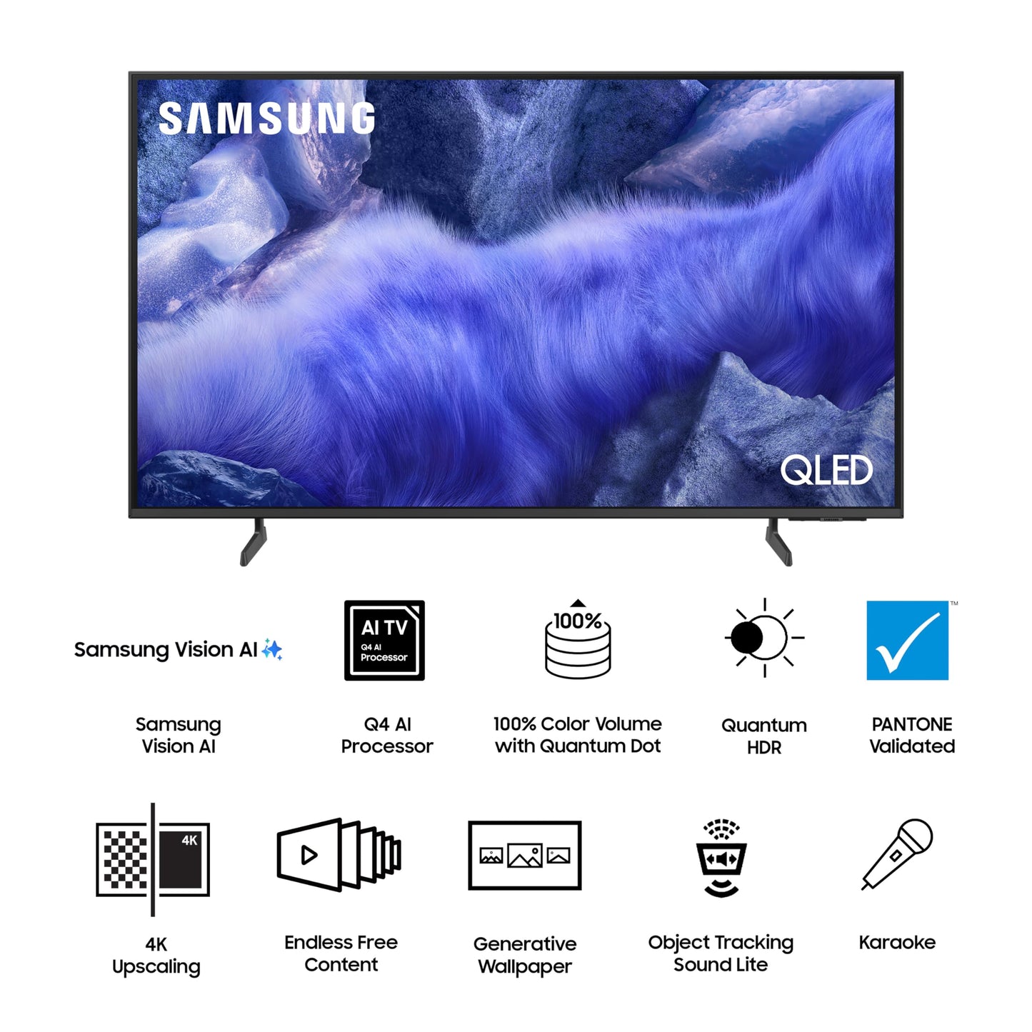 Samsung 138 cm (55 inches) Vision AI 4K Ultra HD Smart QLED TV QA55QEF1AULXL