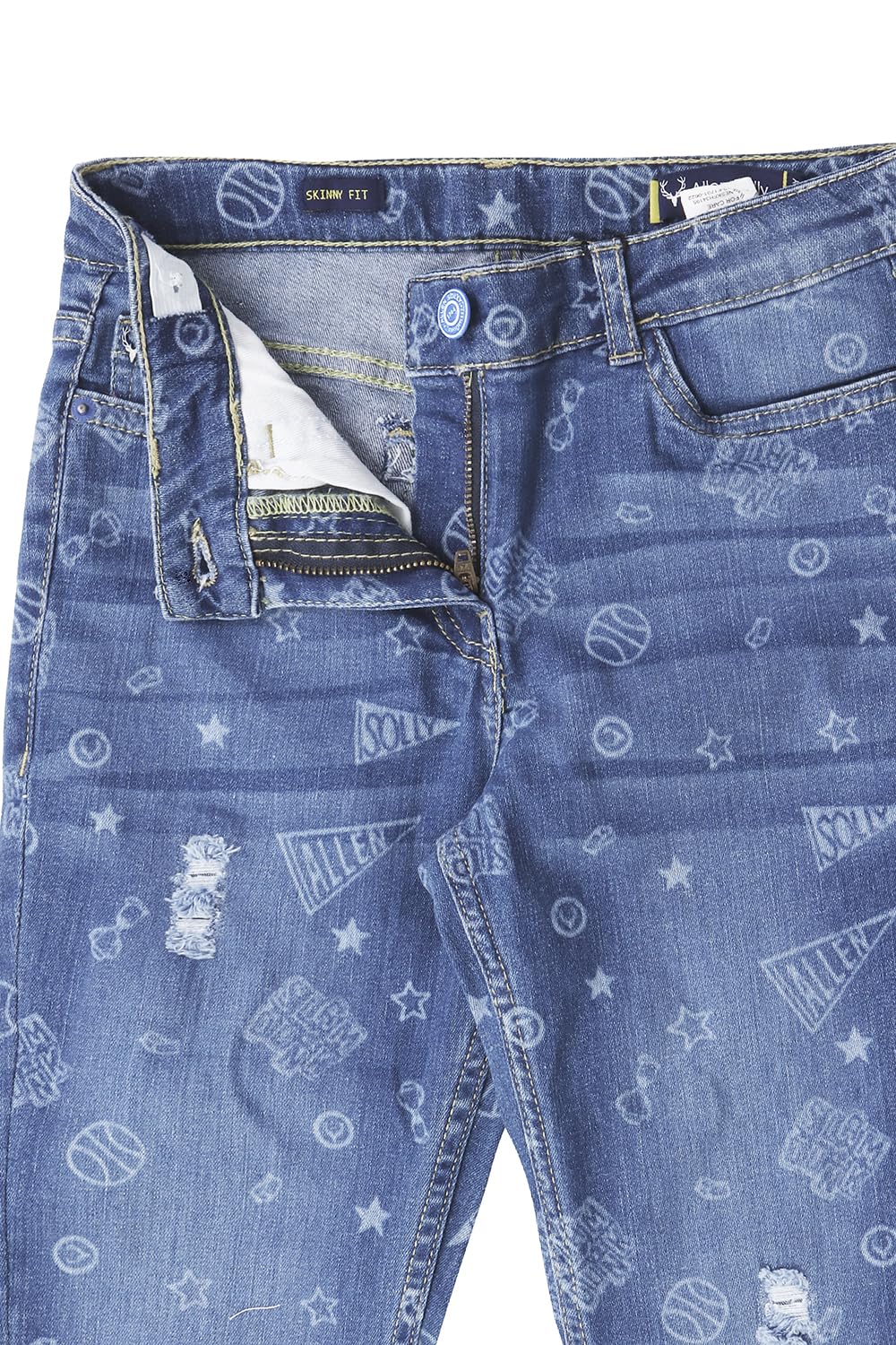 Allen Solly Girl's Skinny Jeans (AGDNESKFH34195_Blue_11-12 Years)