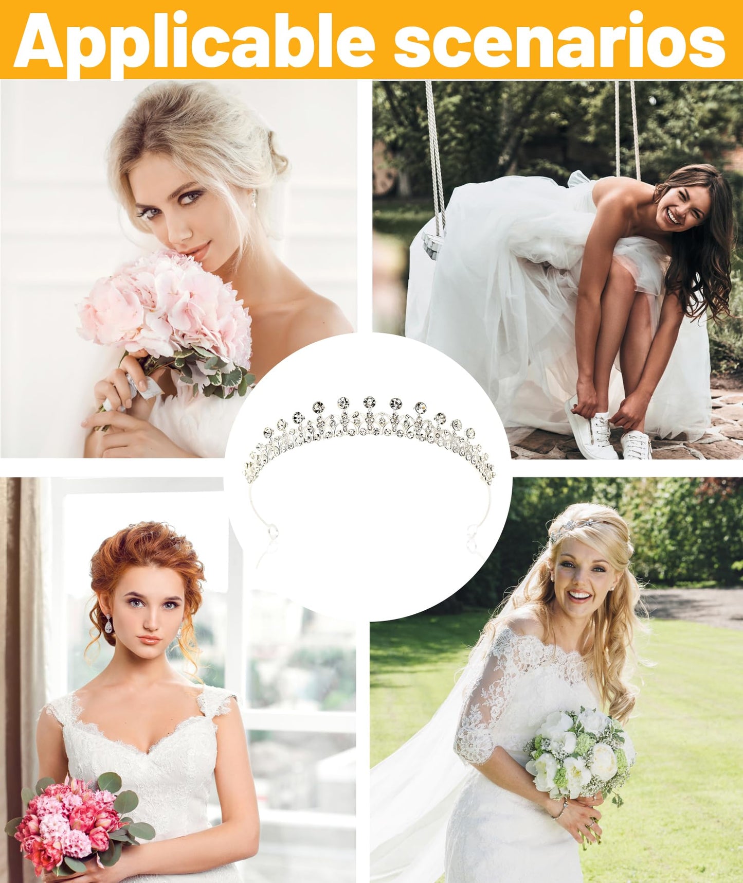 Crown for Girls for Women,Tiara for Women Wedding,Crown for Women QueenAlloy Stylish Headband for Party Wedding Prom Birthday