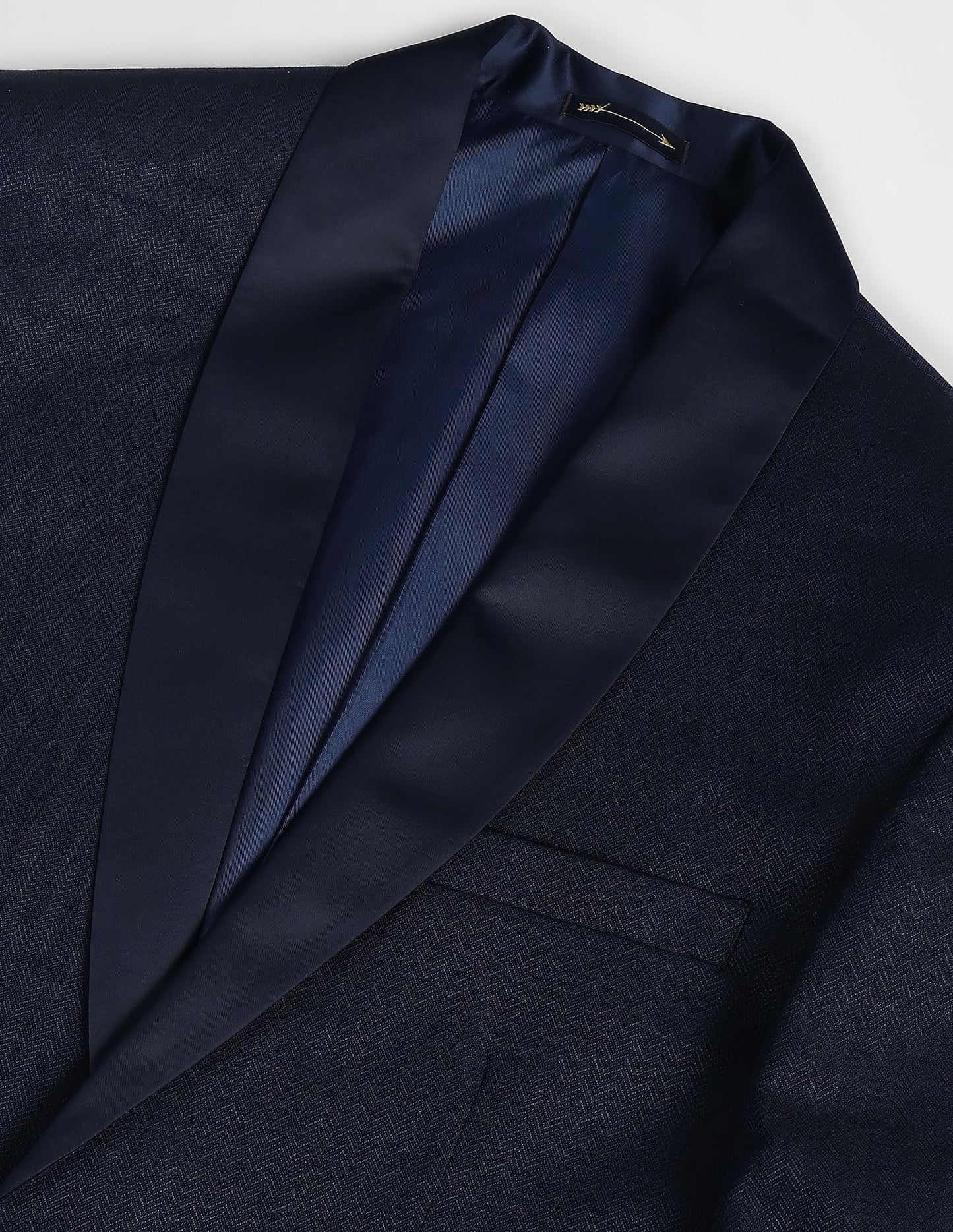 Arrow Men's Polyester Double Breasted Business Suit Pants Set (ARAGSU5505_Navy