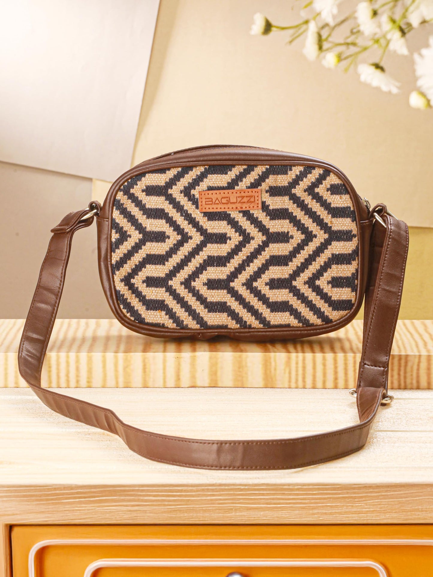 BAGUZZI Handmade Vegan Leather Women's Sling Cross-Body Adjustable Shoulder Strap